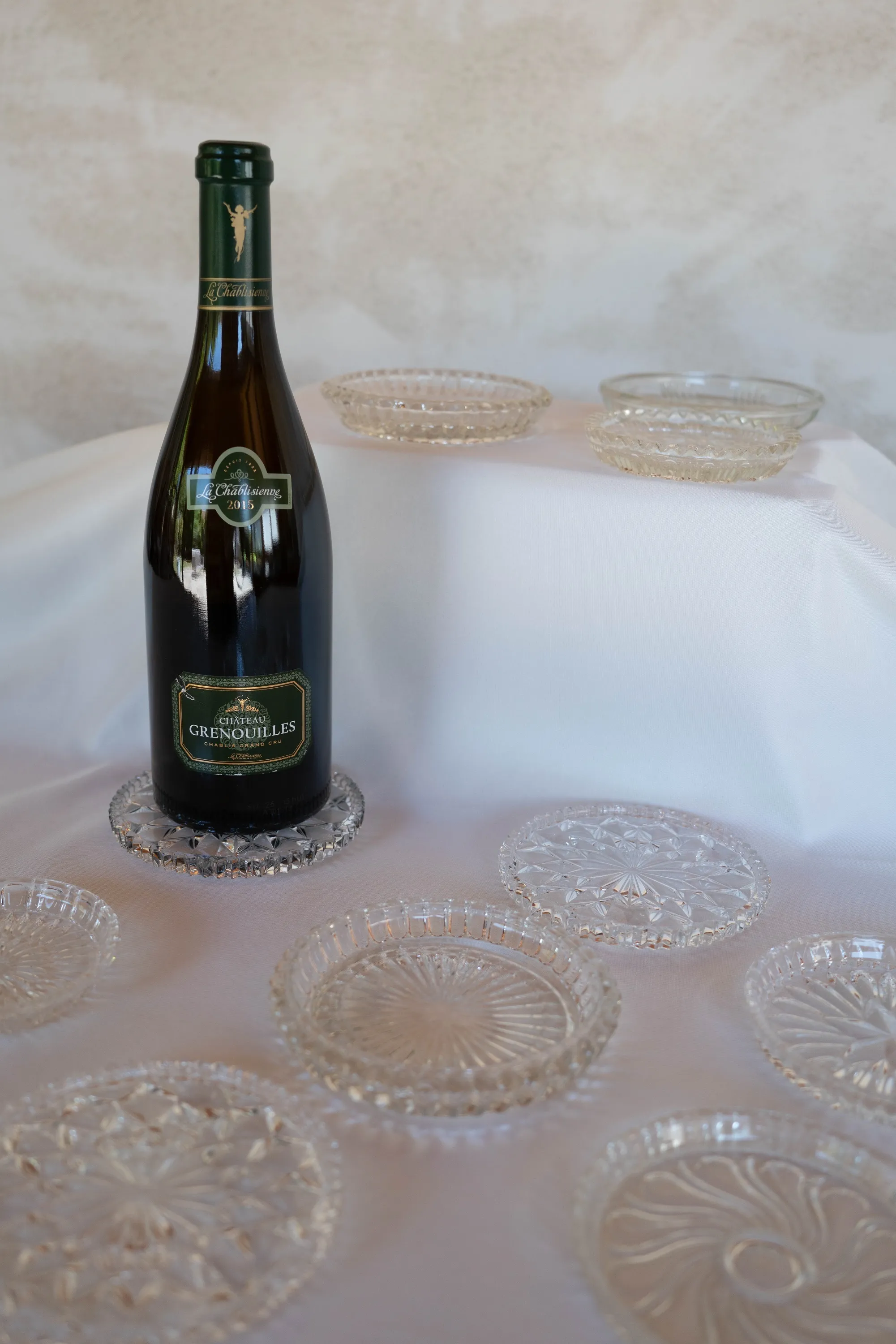 DESSOUS-DE-BOUTEILLE VINTAGE EN VERRE | Transparents ciselés