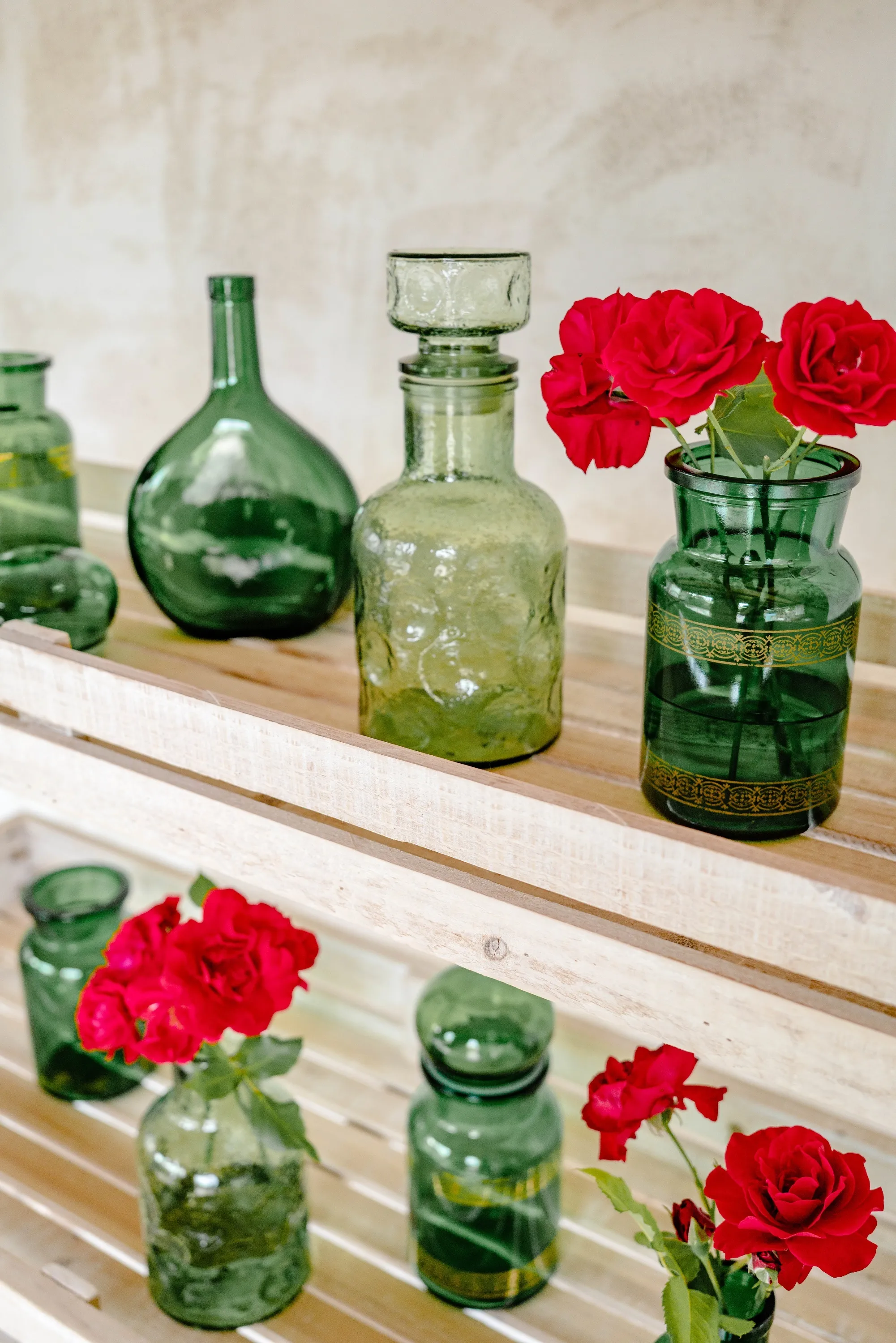 CARAFES SOLIFLORES POTS D’APOTHICAIRE VINTAGE | Verre vert