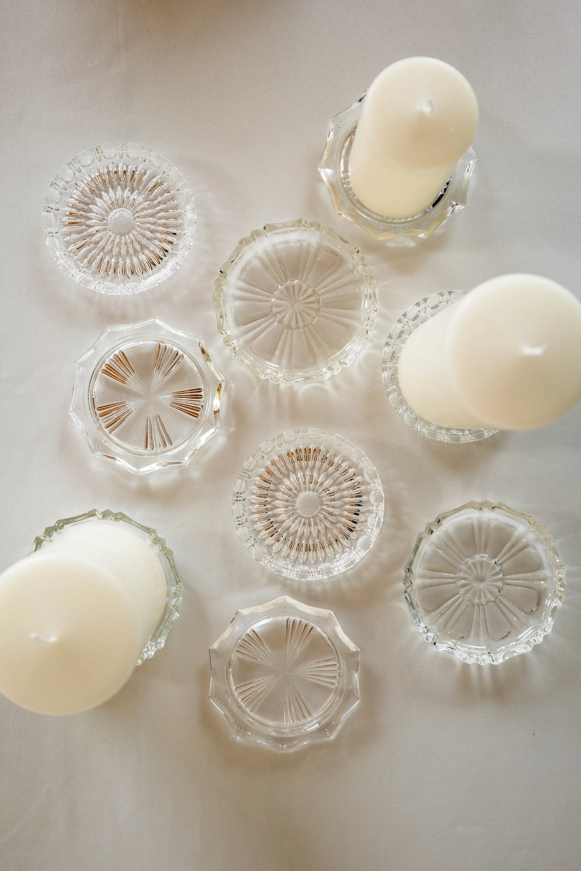 PLATEAUX À BOUGIE | Cristal & Verre dépareillés