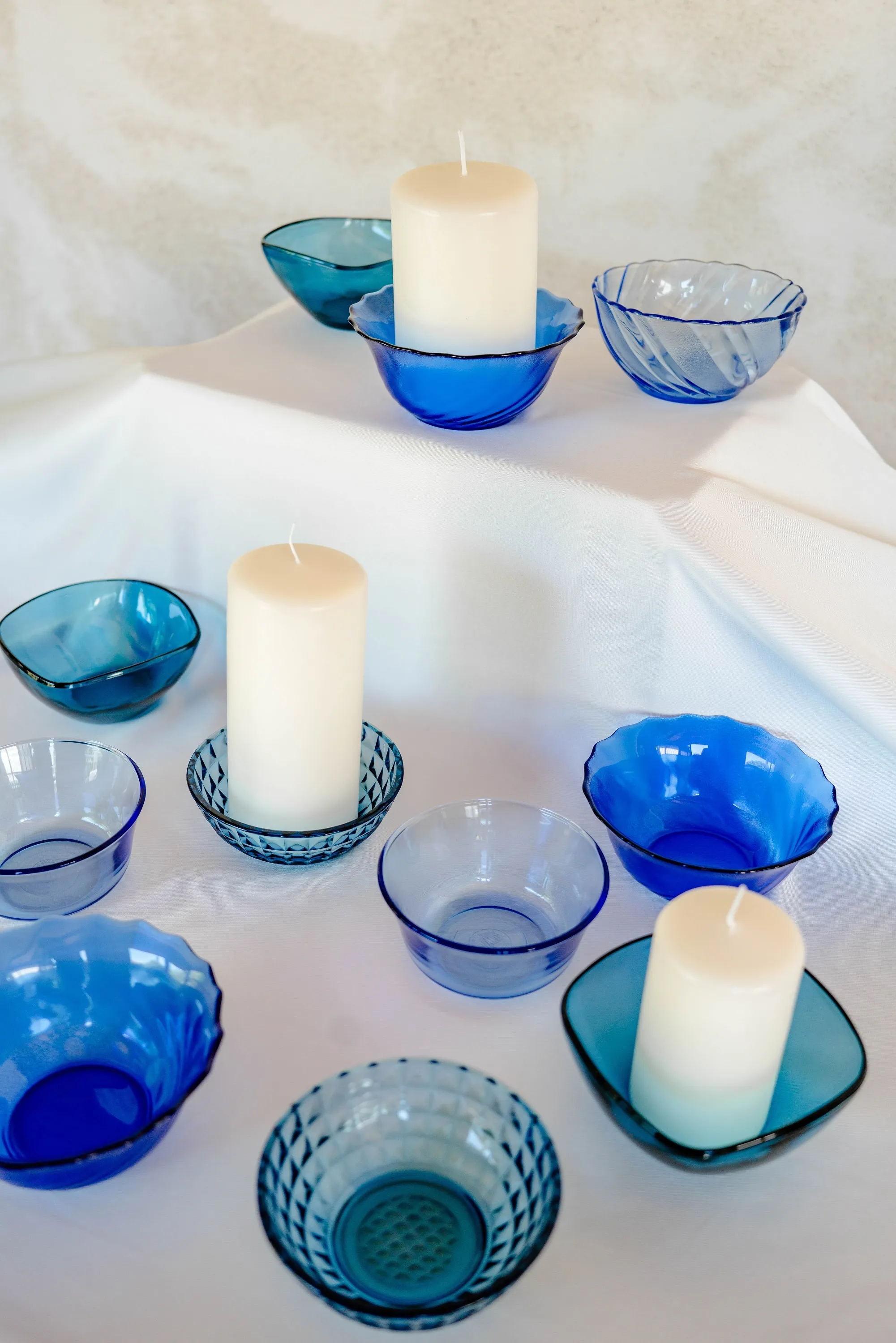  COUPELLES & RAMEQUINS VINTAGE EN VERRE | Bleu