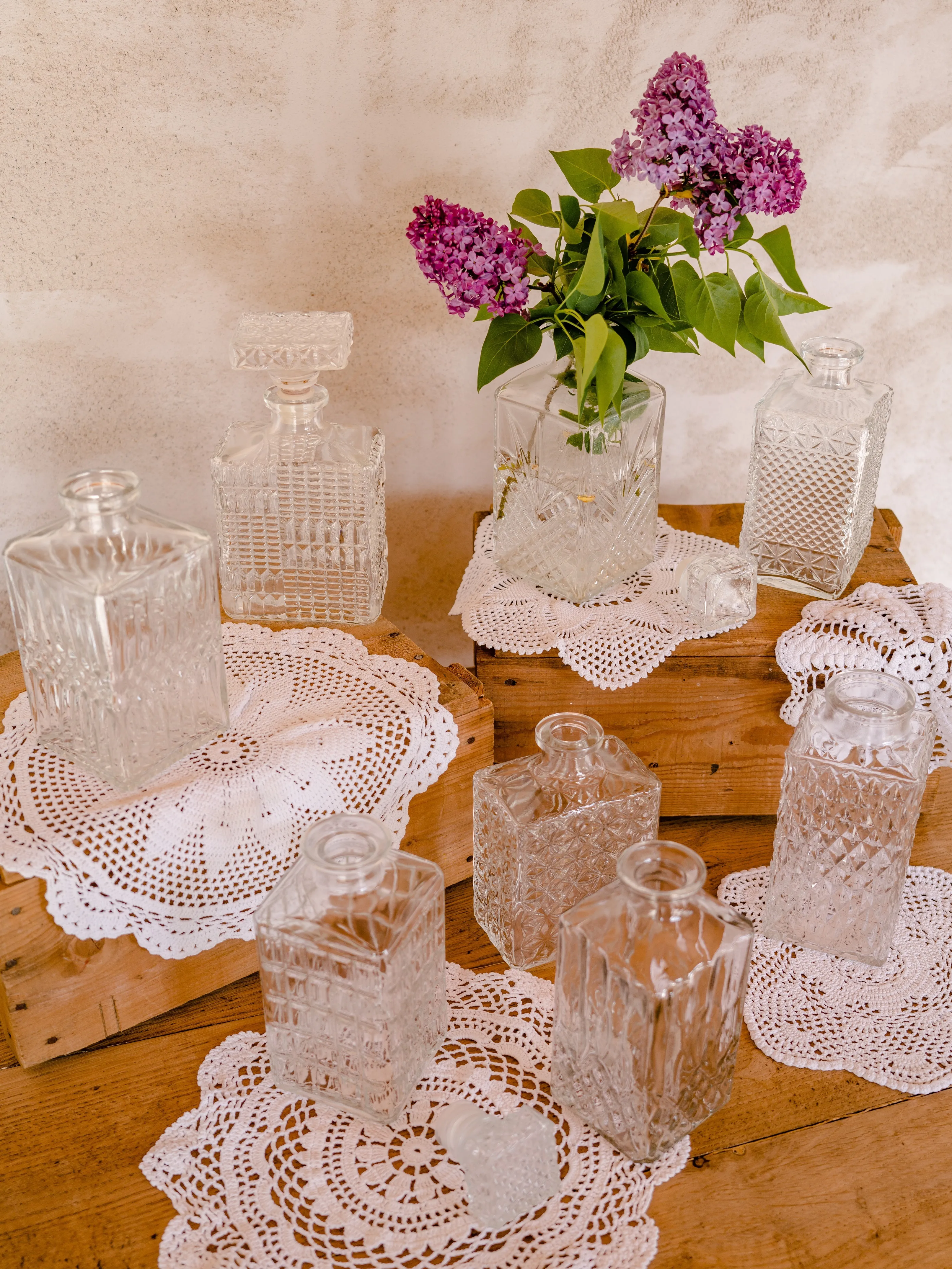 CARAFES SOLIFLORES VINTAGE | Verre (format rectangulaire)