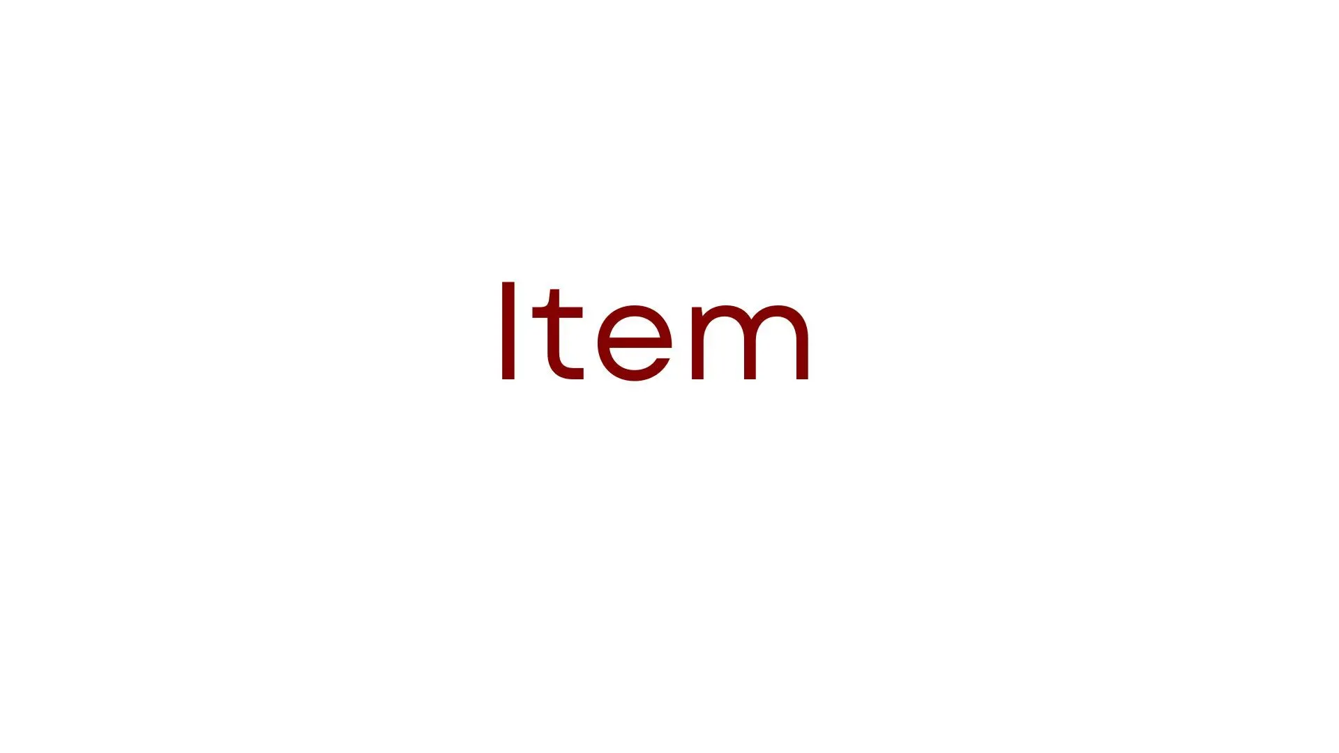 Collection by Item