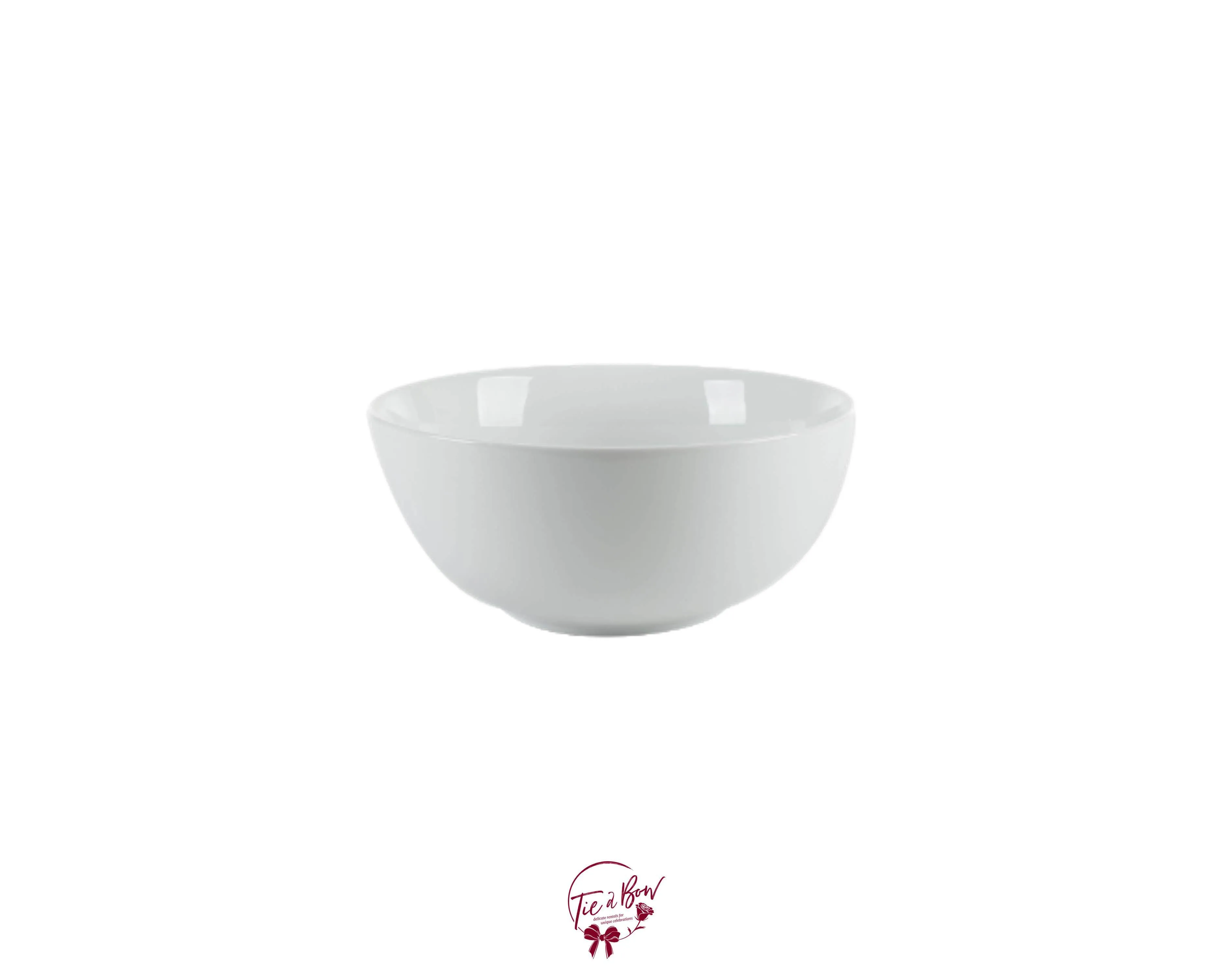 White Large Deep Salad Bowl