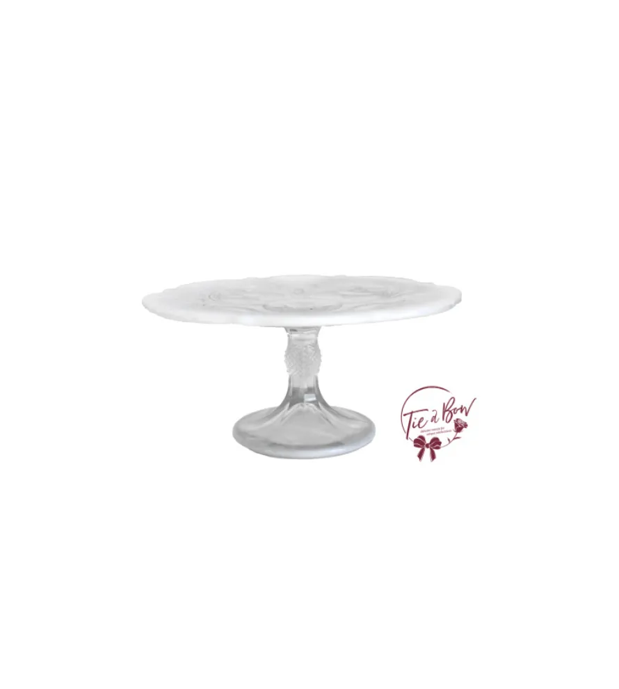 Opal Crystal Cake Stand (Small): 8.5in W x 4.5in H