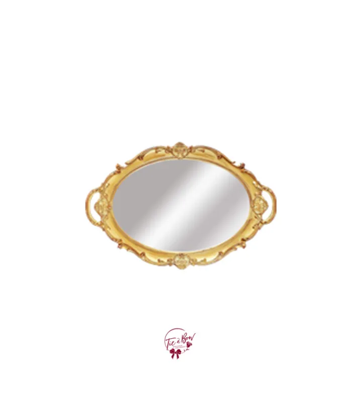 Gold Vintage Look Mirrored Tray - SOLD