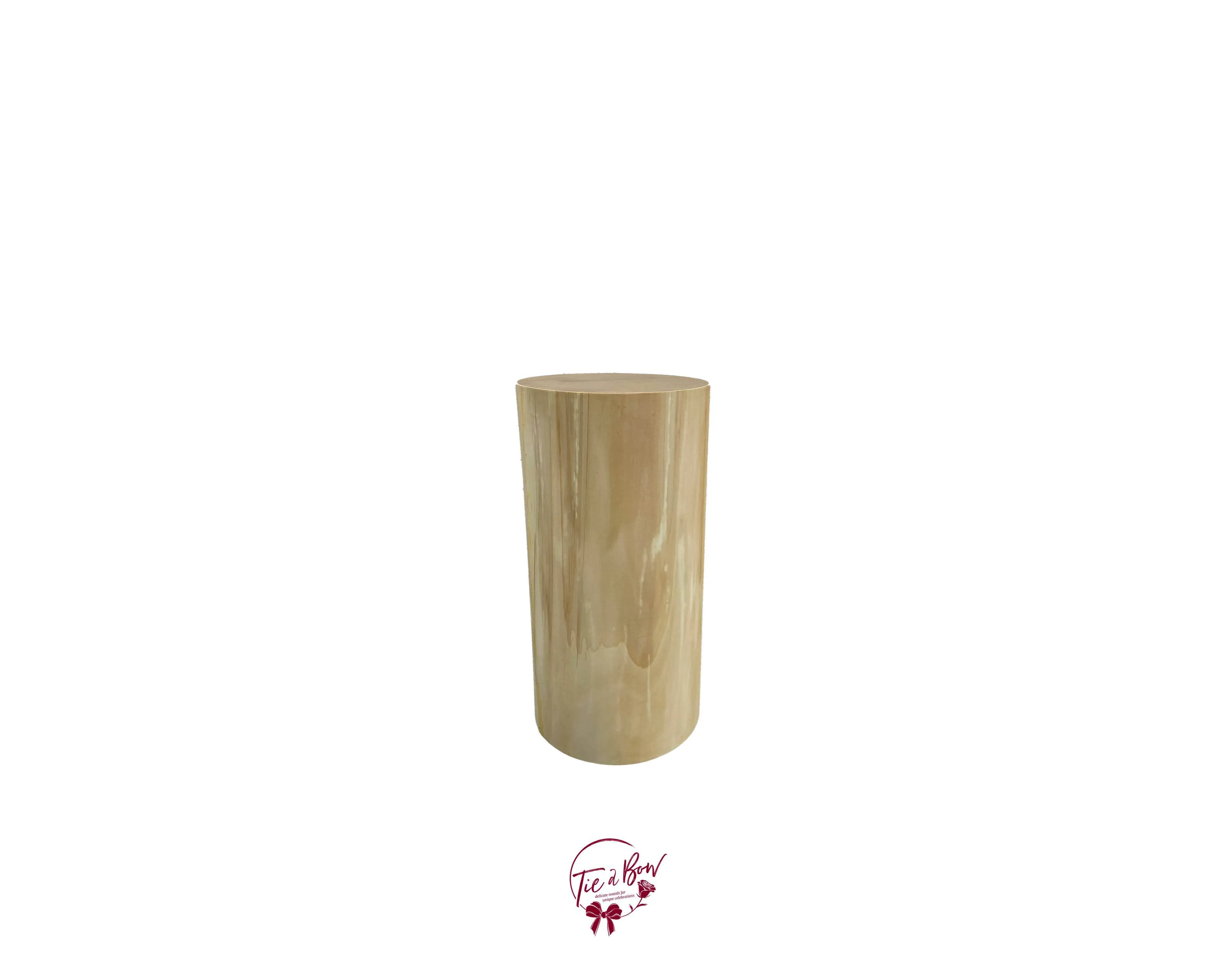Light Wood Cylinder Pedestal 13x26 (Short) - SALE PRICE $130