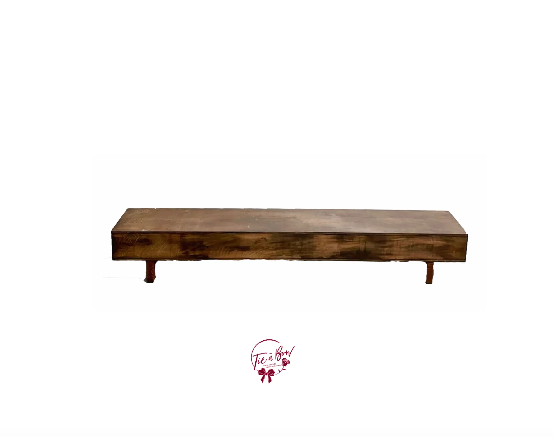 Dark Wood Floor Narrow Footed Riser - SALE PRICE $120