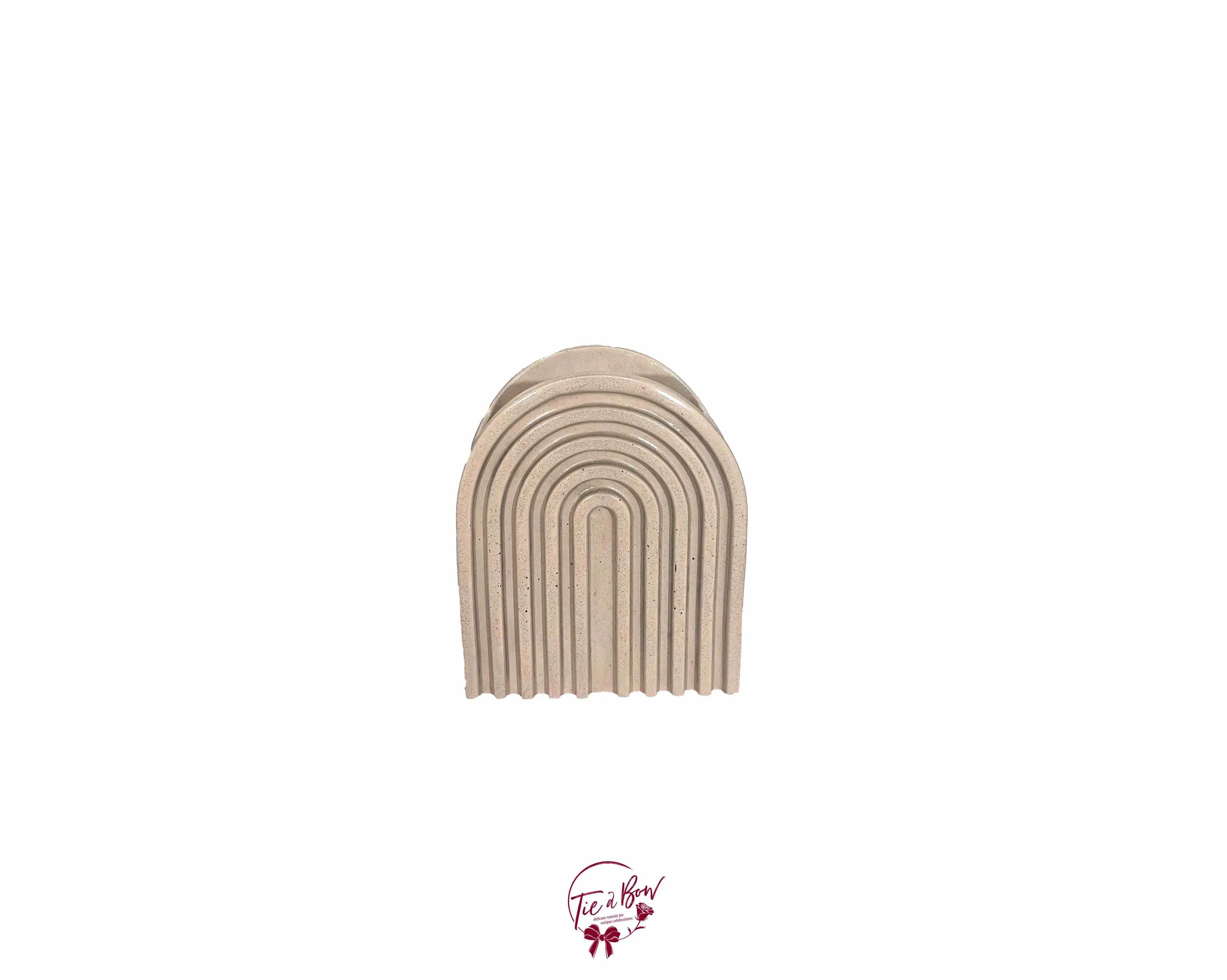 Nude Fluted Freckled Vase