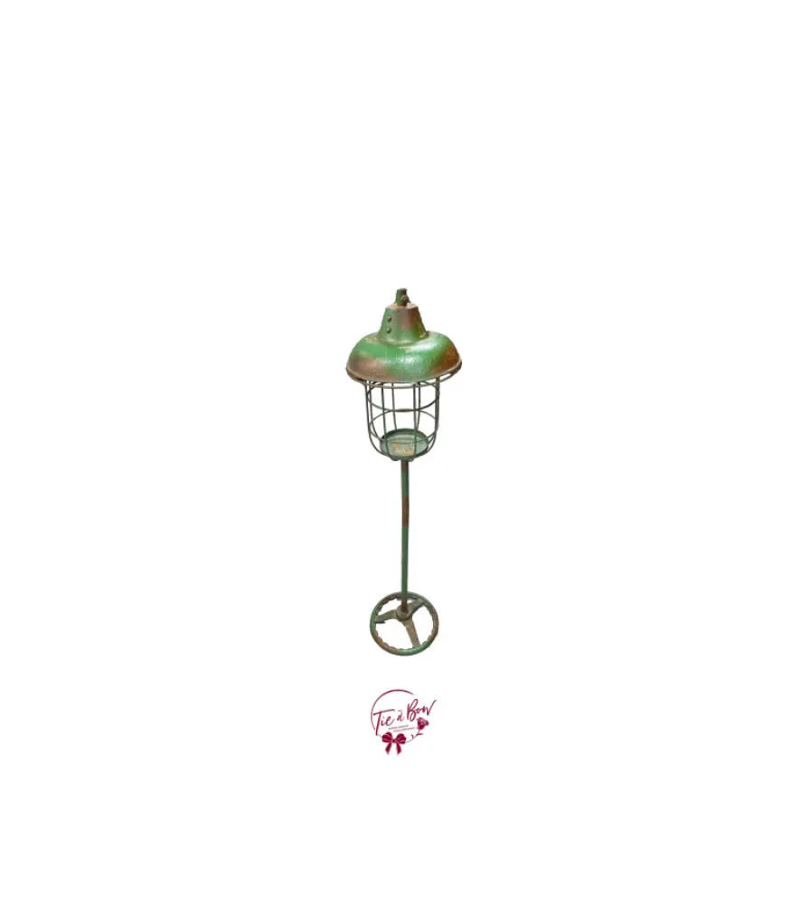 Vintage Green Floor Lantern