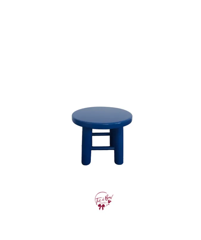 Royal Blue Round Stool