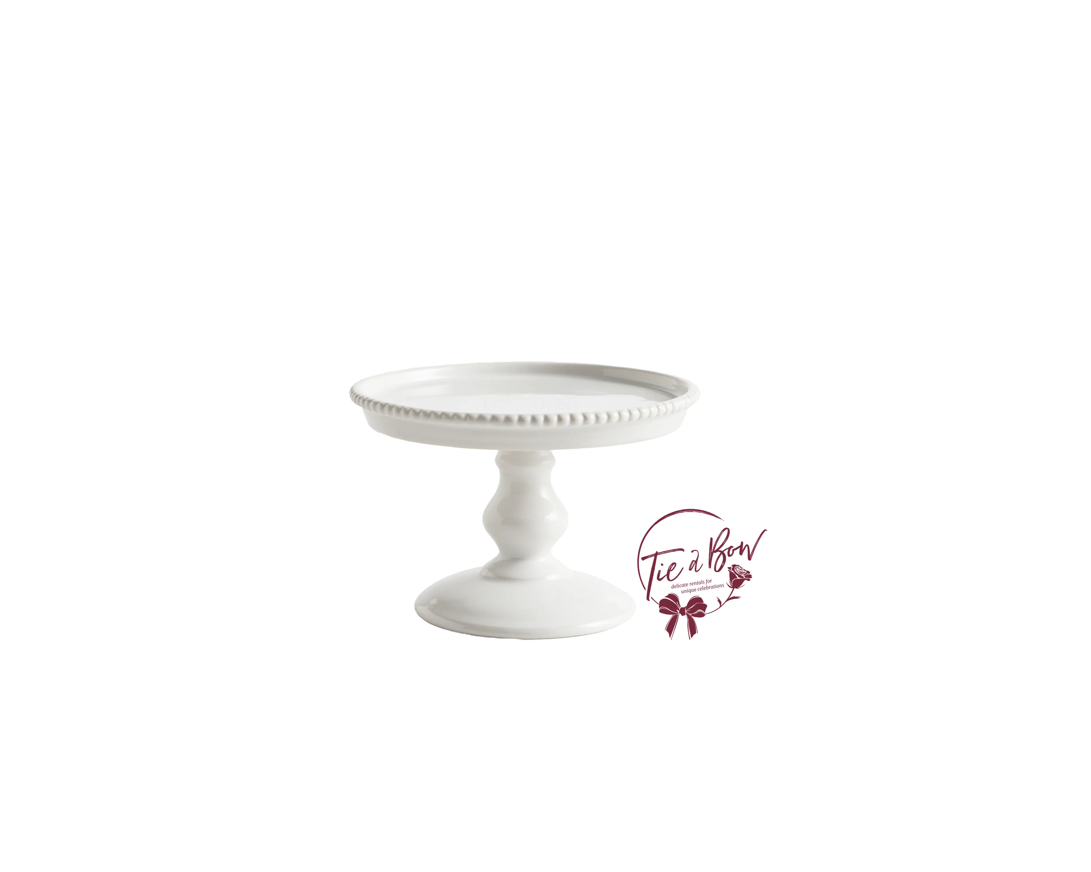 White Beaded Edge Cupcake Stand