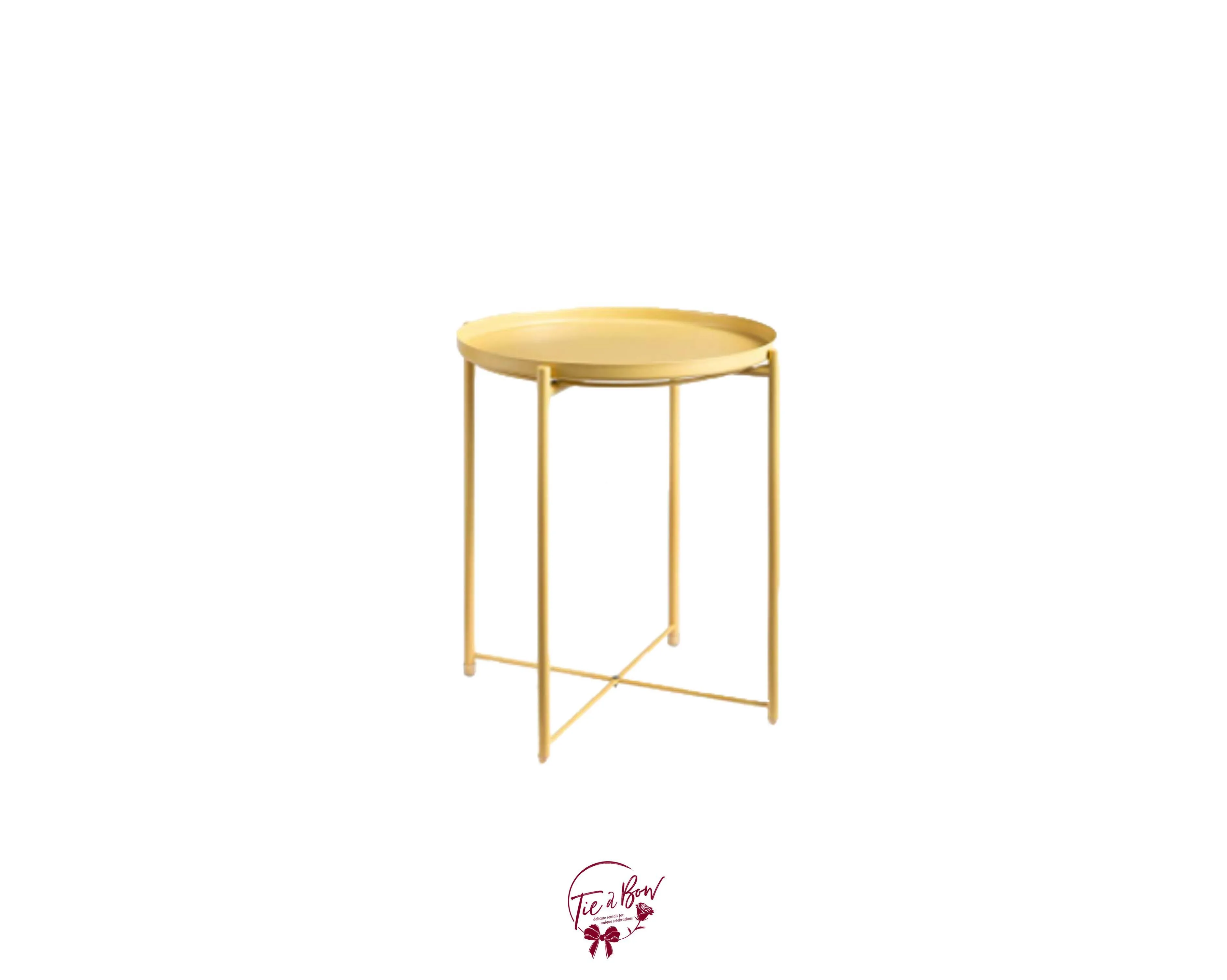 Light Mustard Removable Tray Accent Table SALE PRICE $40