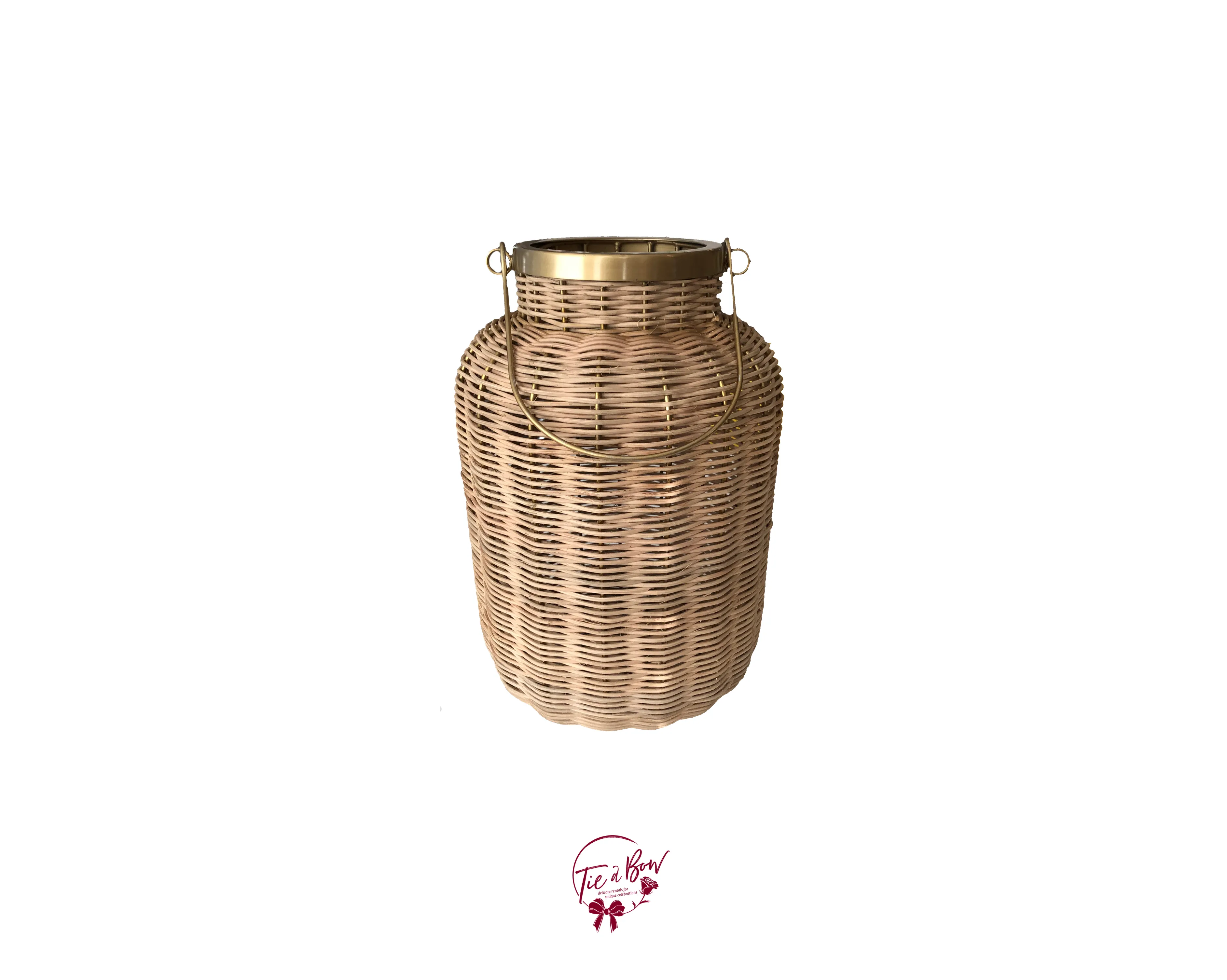 Rattan Golden Lantern