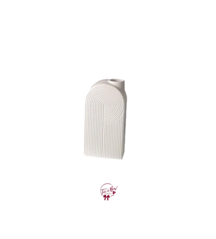 White Fluted Vase