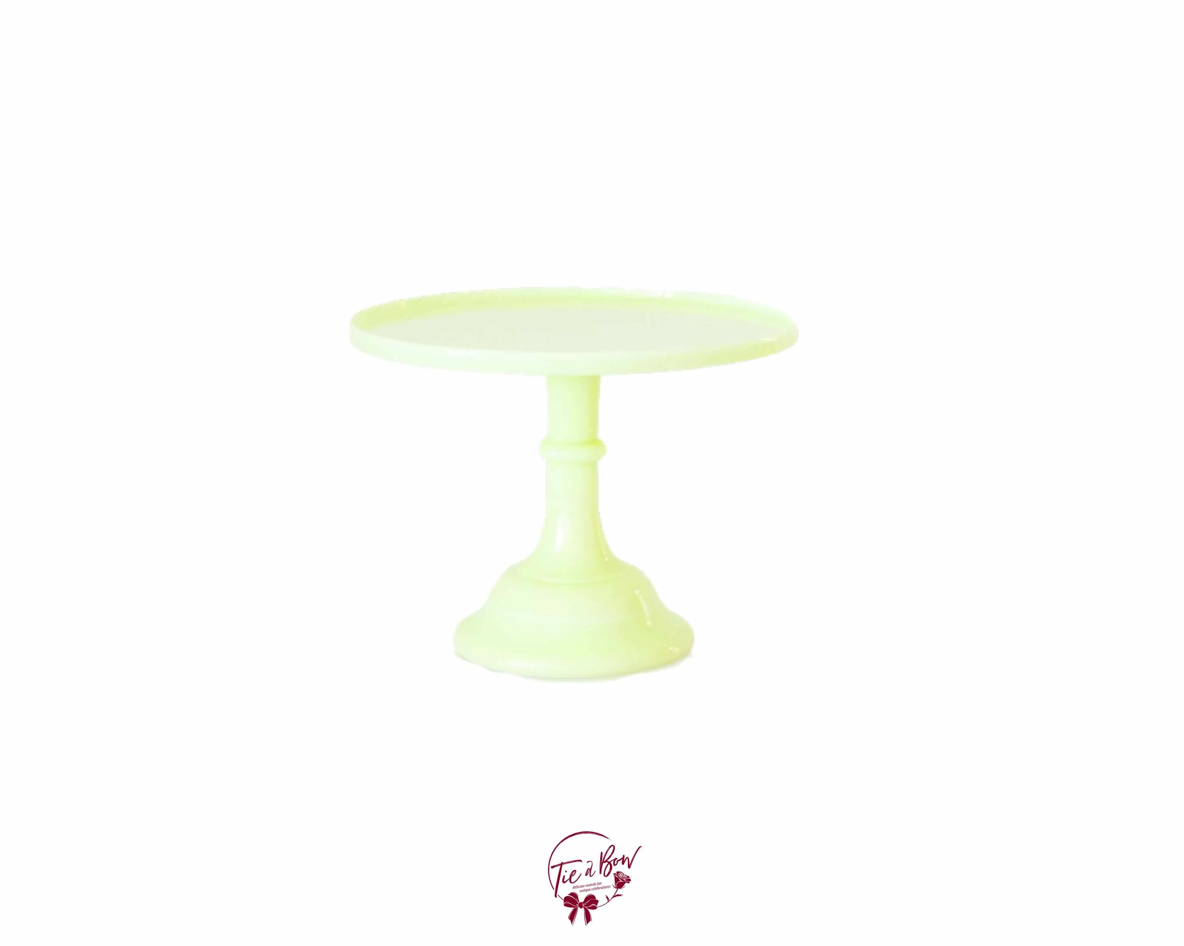 Yellow Buttercream Clean Cake Stand: 9in W x 7in H