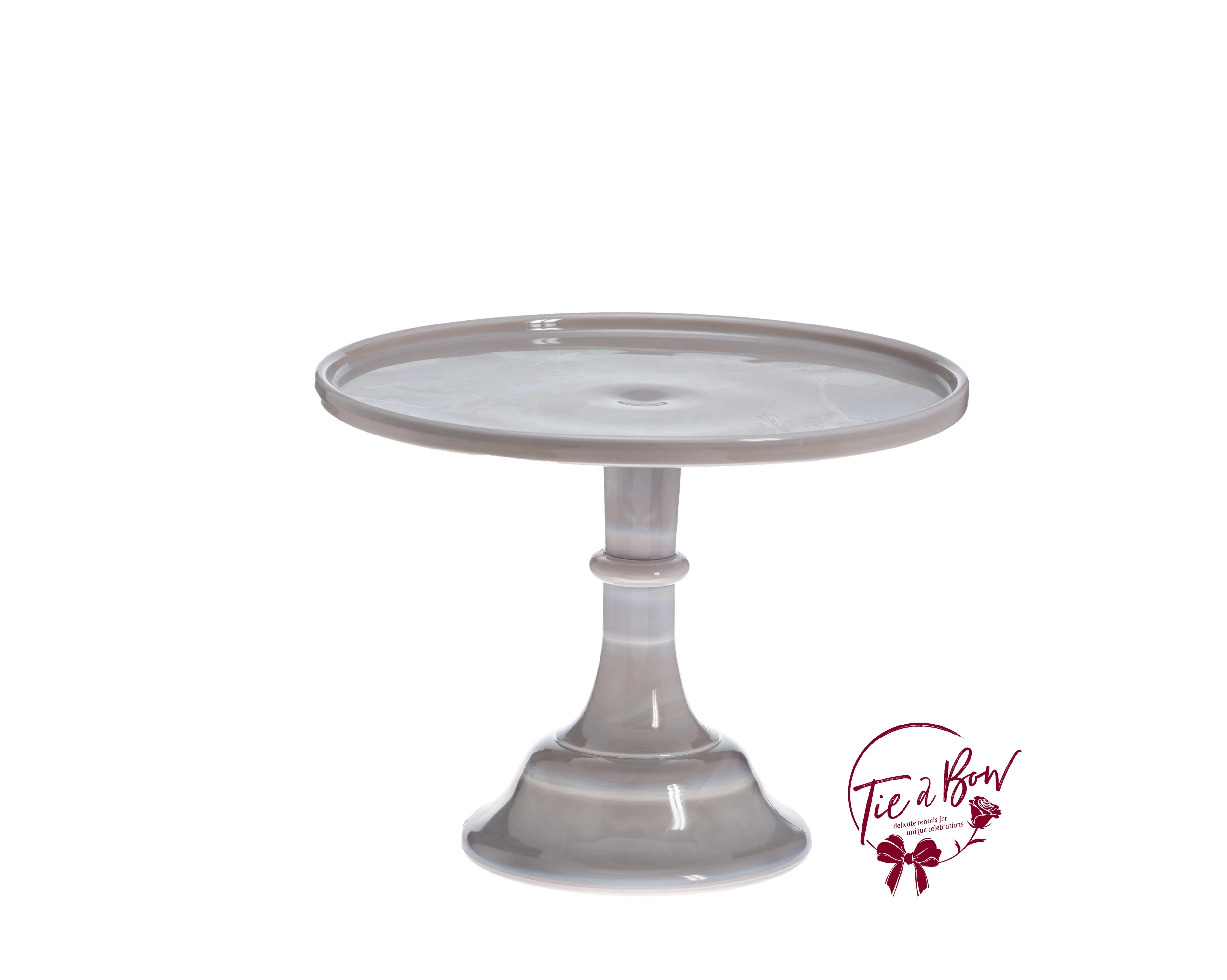 Marble Gray Clean Cake Stand: 10in W x 8in H