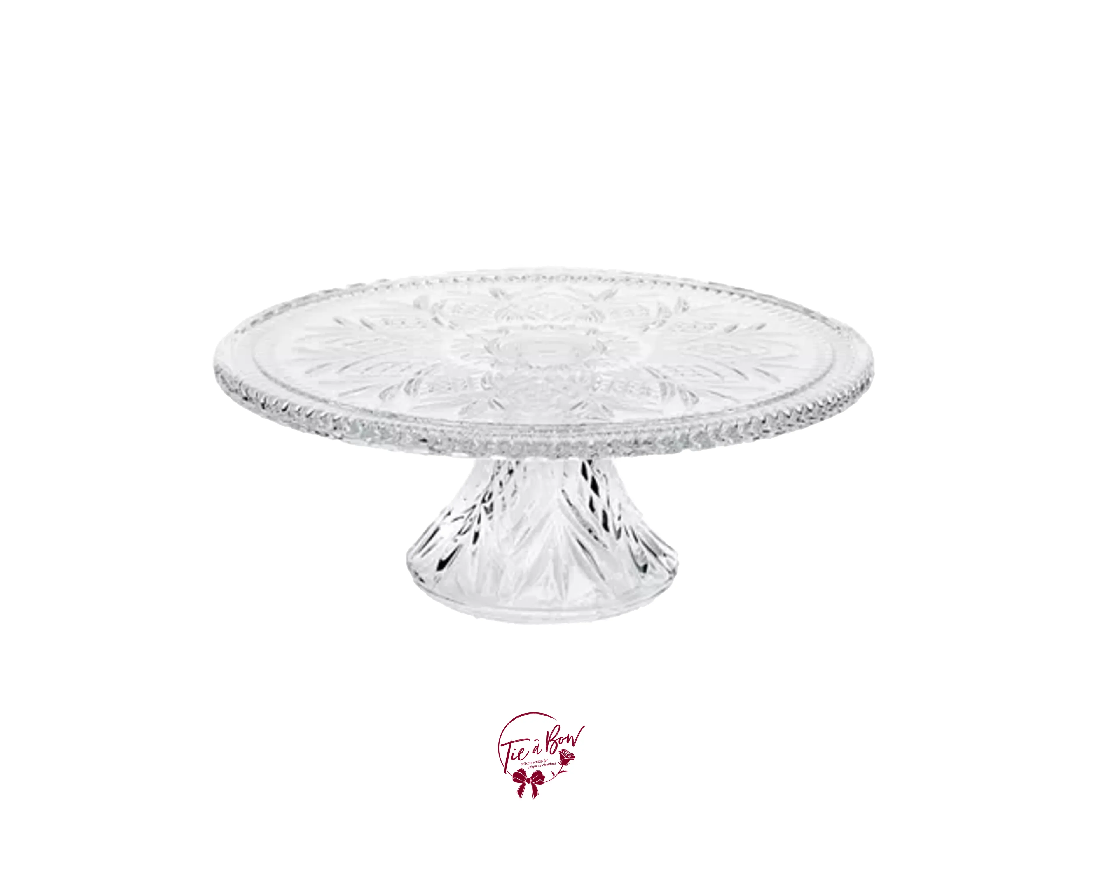 Clear Crystal Classic Cake Stand 12in W x 4.75in H