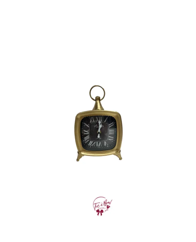 Gold Square Clock