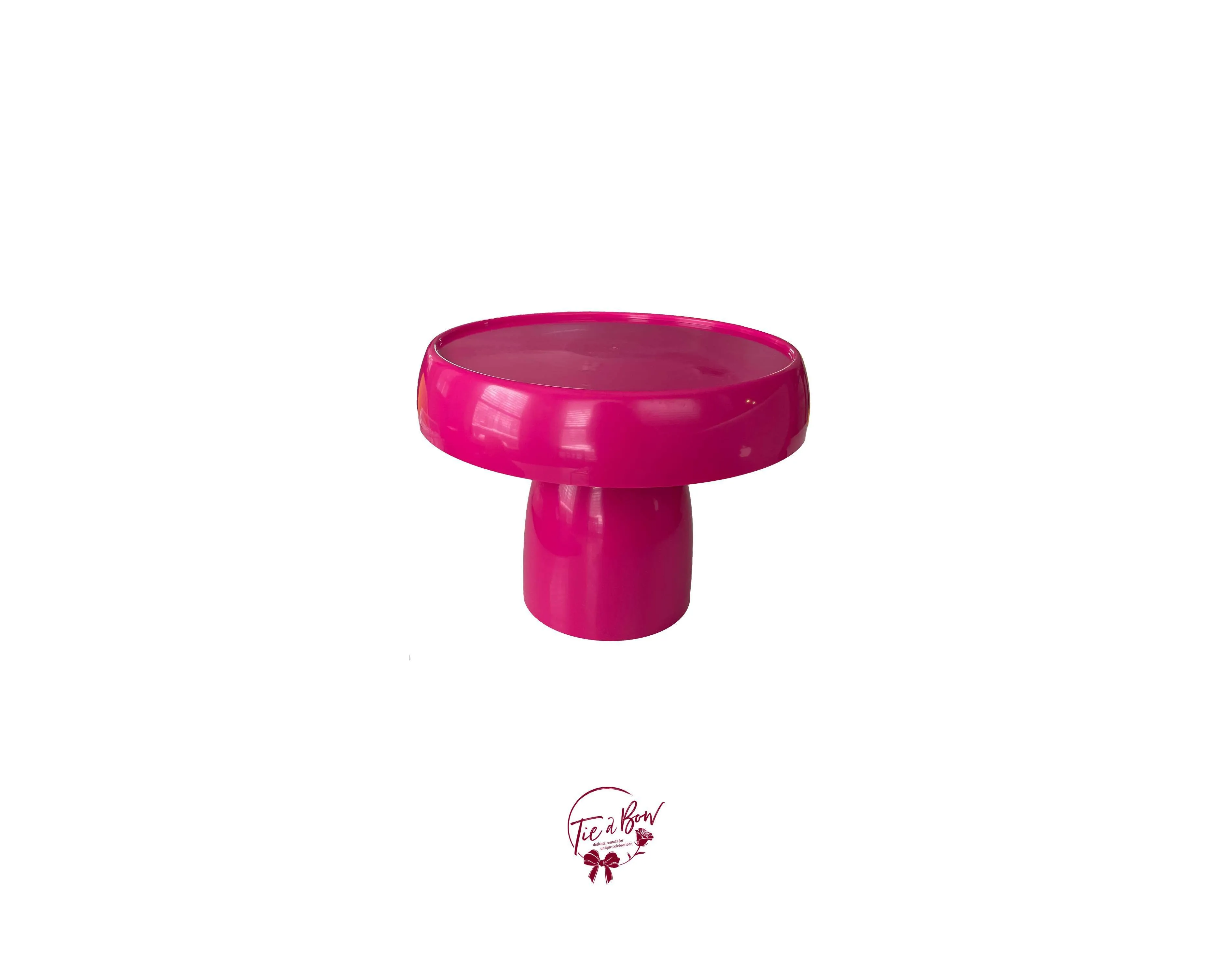 Hot Pink Sobo Mushroom Cake Stand: 8in W x 7.25in H