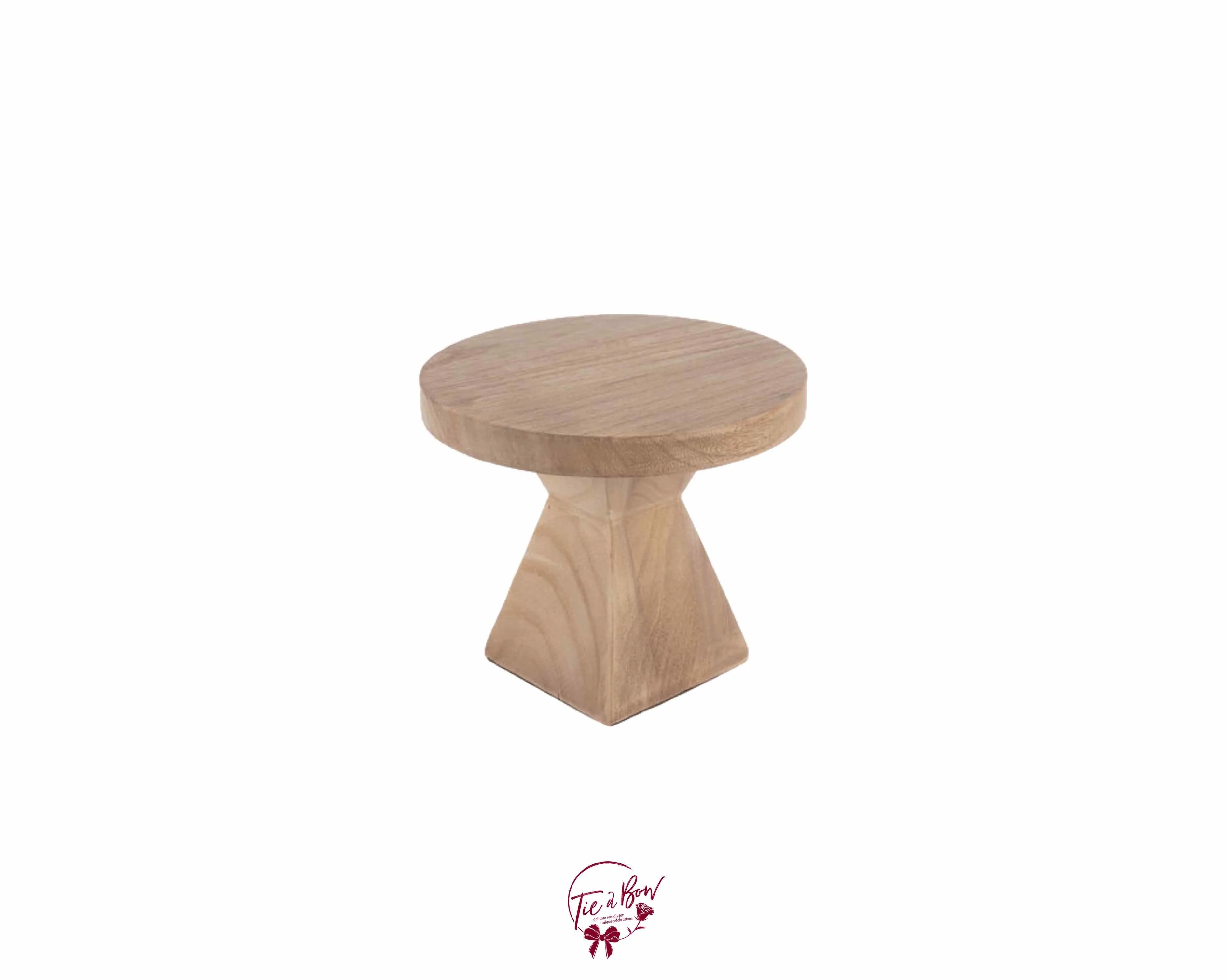 Wood Pyramid Cake Stand: 7in W x 6in H