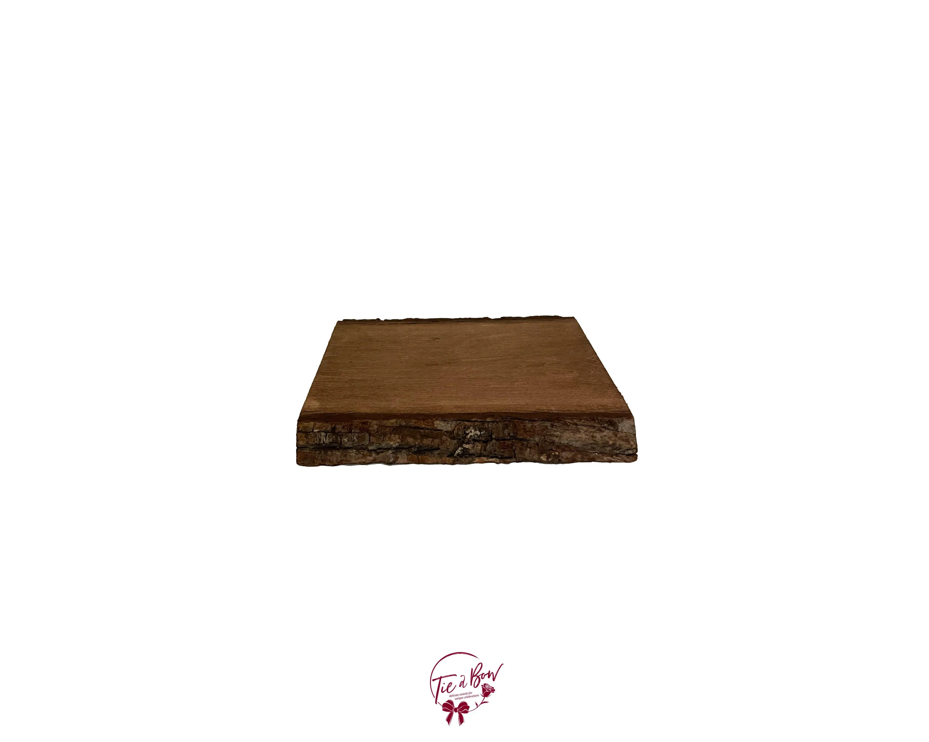Wood Live Edge Rectangular Tray
