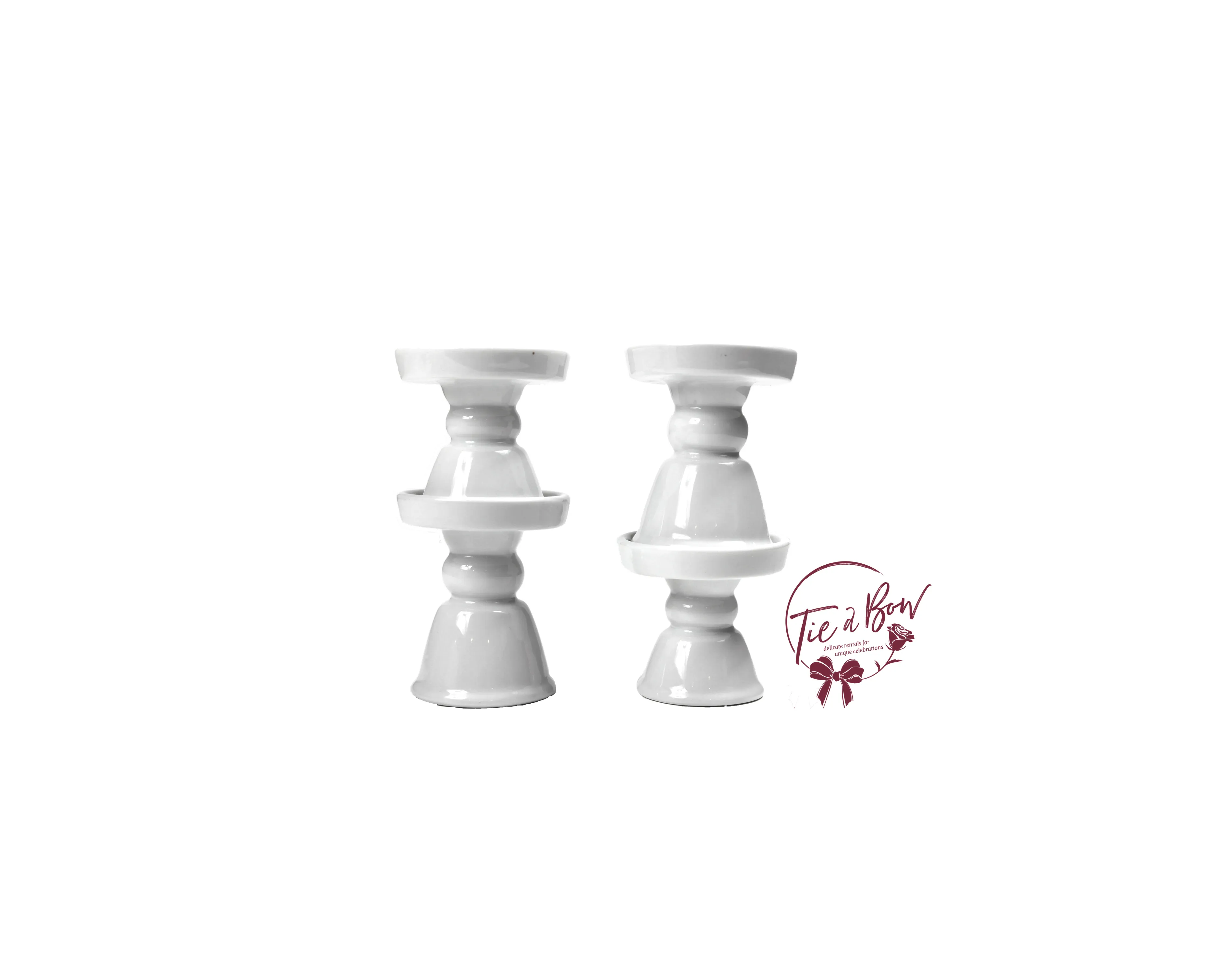 White Cupcake Stands Set of 4