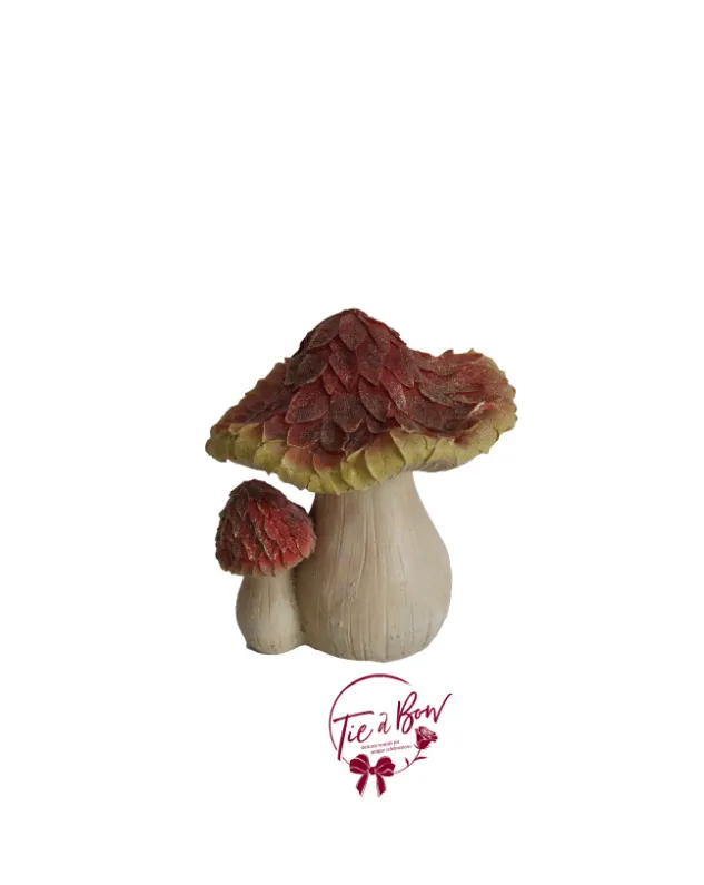 Large Orange Glittery Duo Mushroom