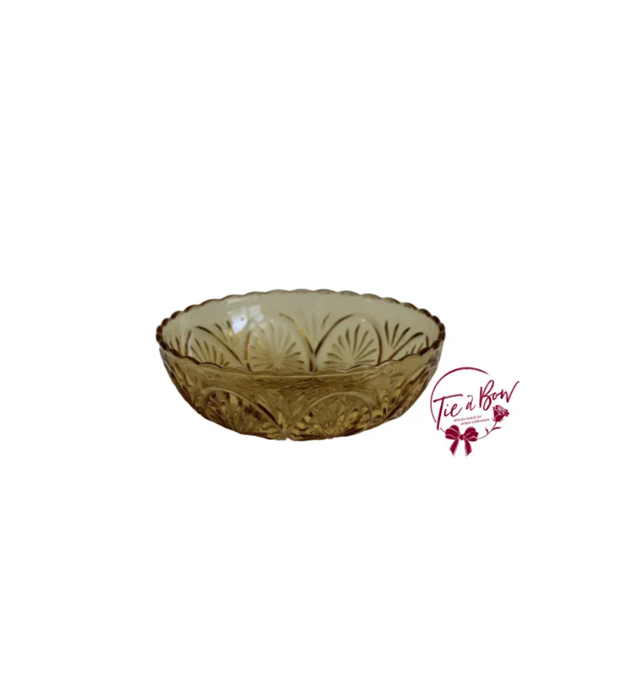 Amber Vintage Bowl Without Lid