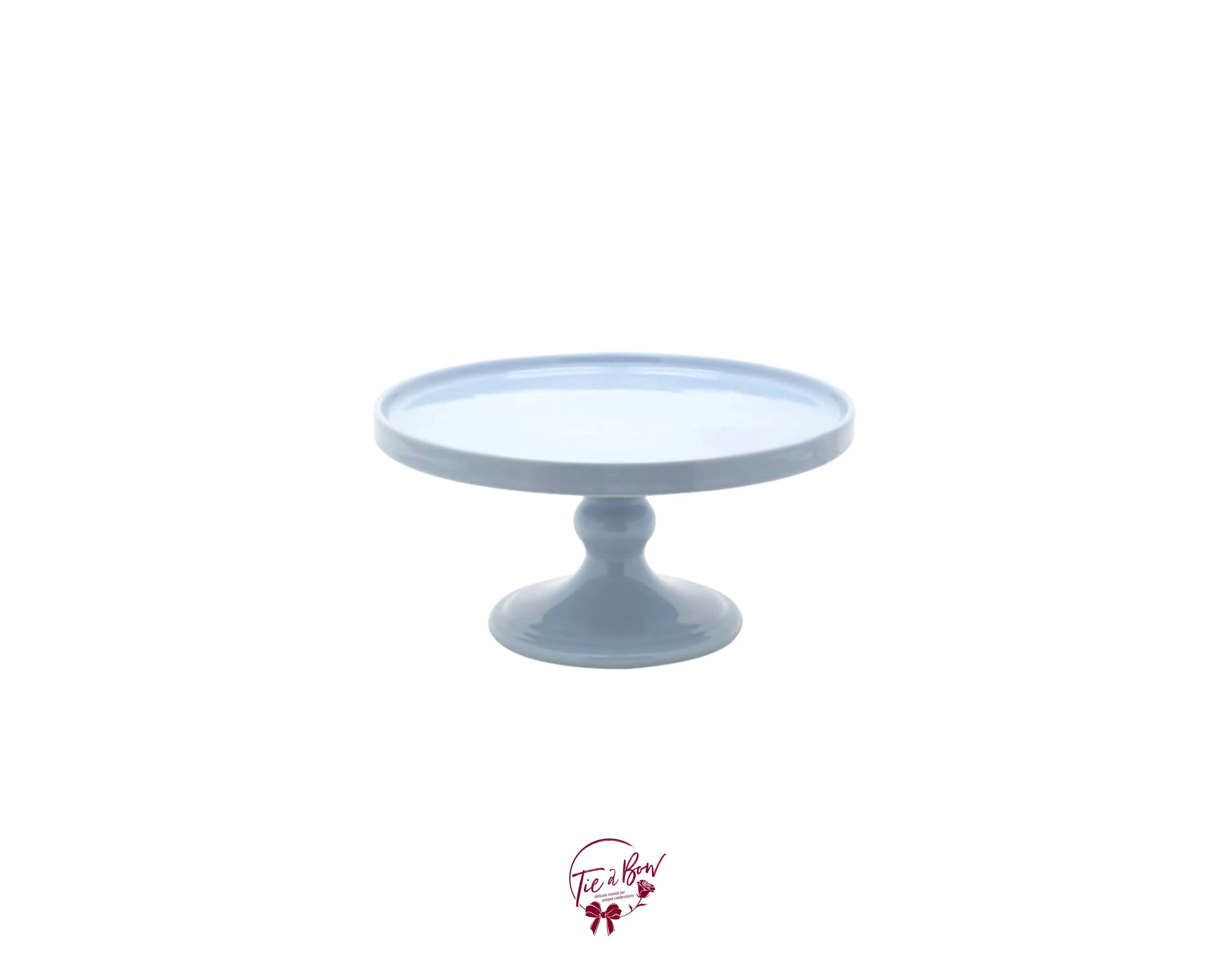 Glacial Blue Ceramic Cake Stand 11in W, 5.5in H