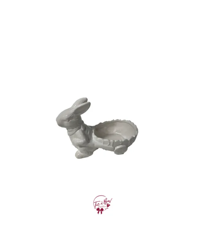 White Bunny Vase