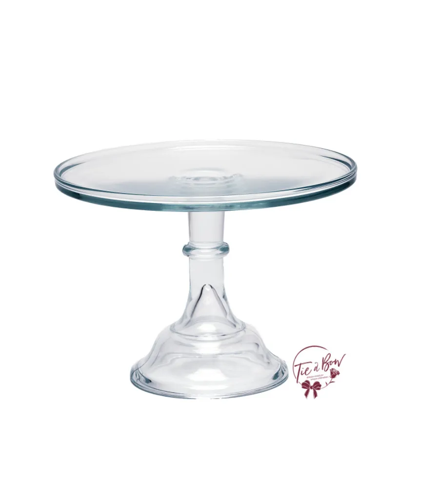 Clear Clean Cake Stand: 12in W x 9in H