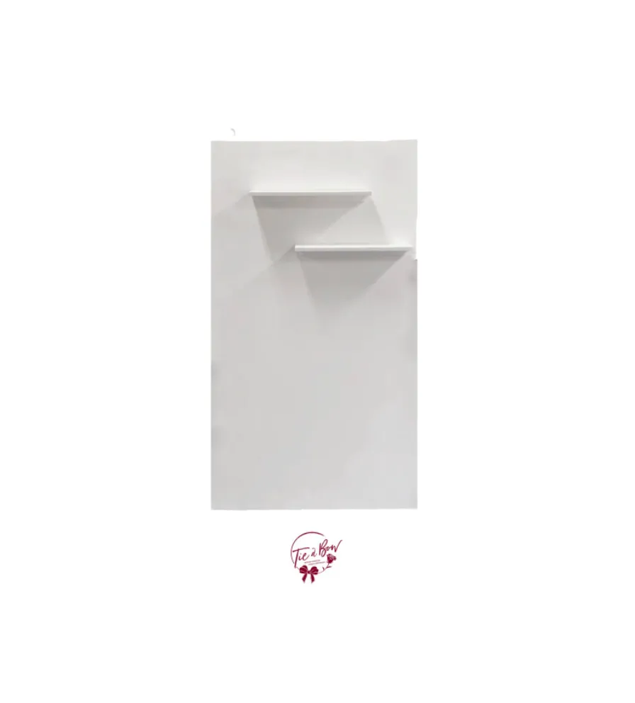 Rectangular Backdrop With 2 Shelves (75in Tall - Attachable) SALE PRICE $190