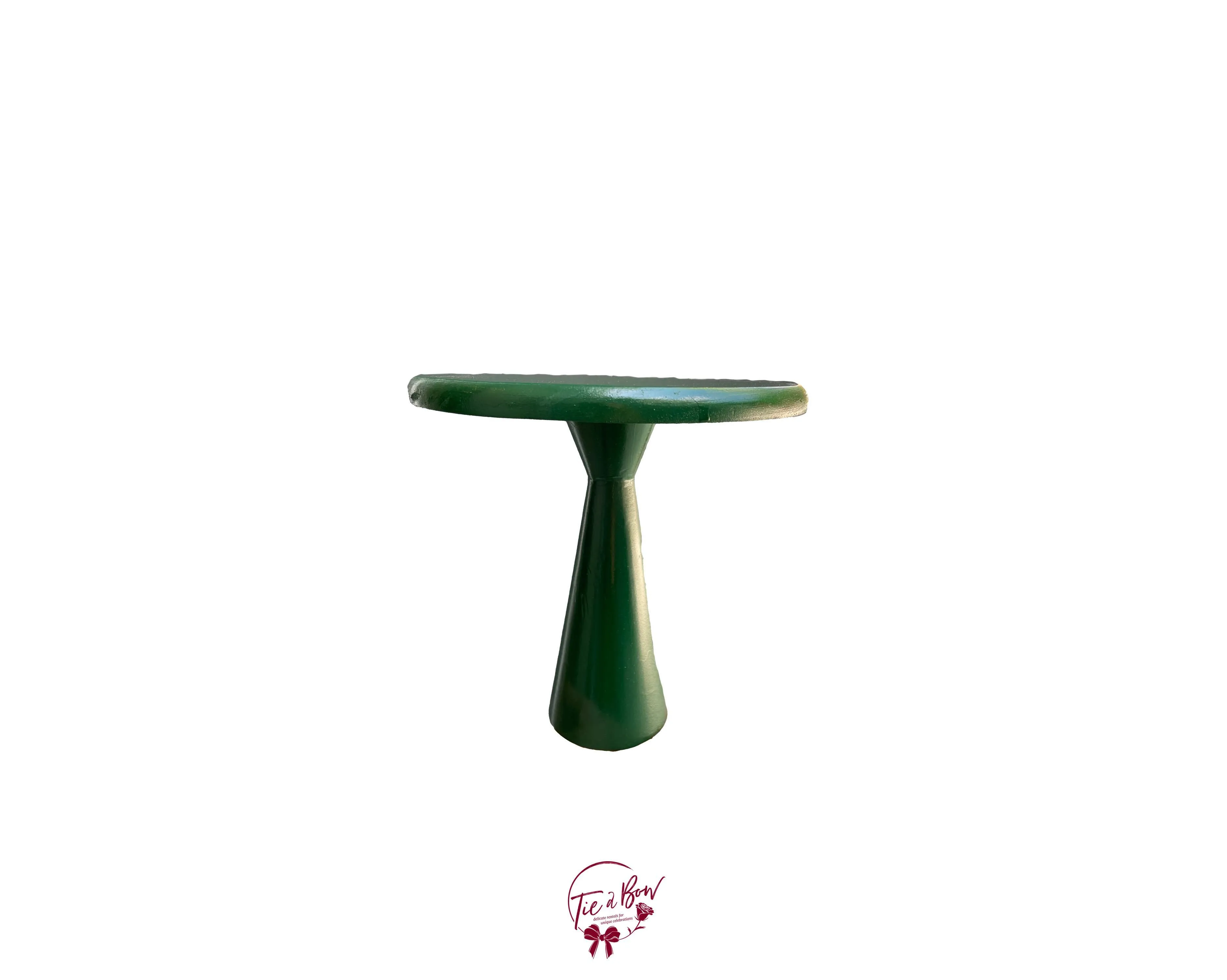 Dark Green Hourglass Cake Stand (Tall): 8in W x 8in H