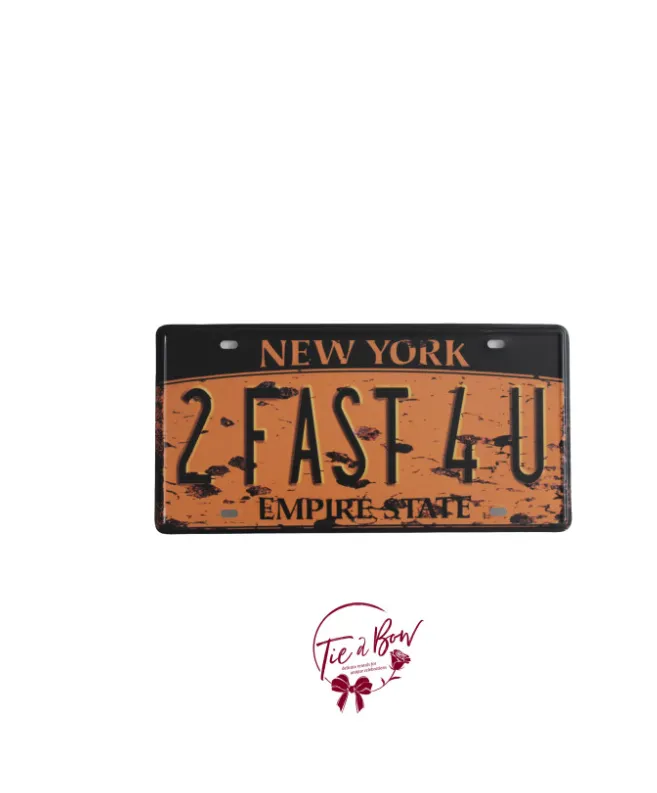 New York License Plate Sign