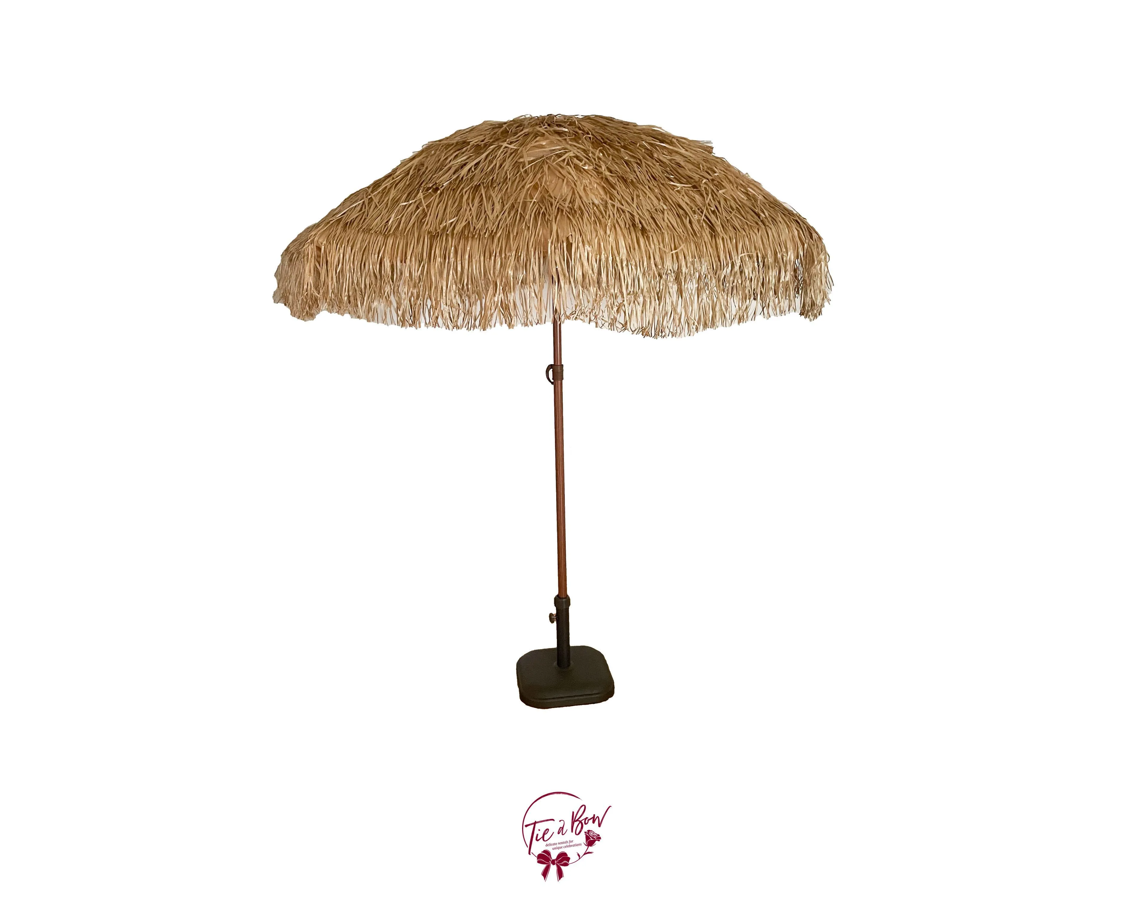 6.5ft Tiki Style Umbrella with Stand