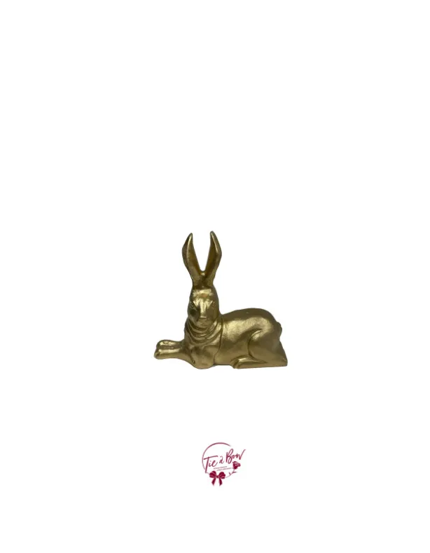 Bunny Laying Down in Gold