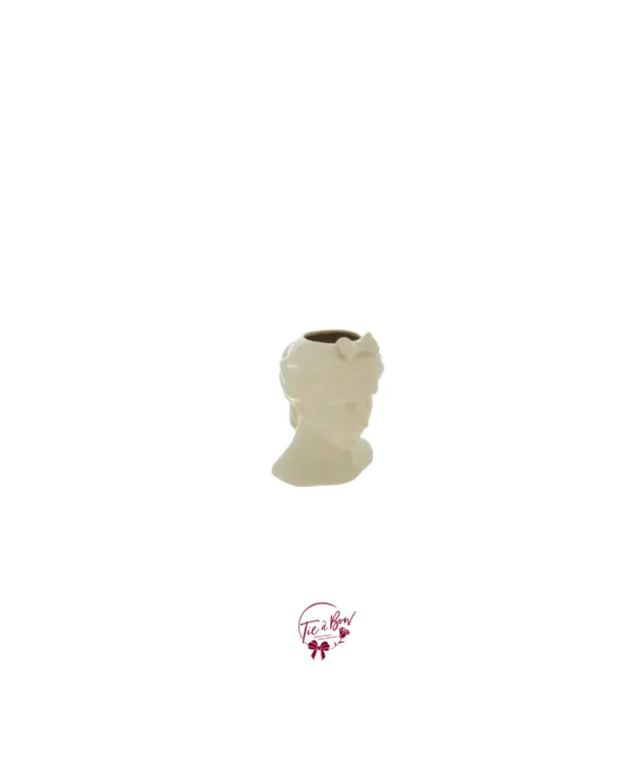 Petite Ancient Greek Face Vase With Bow