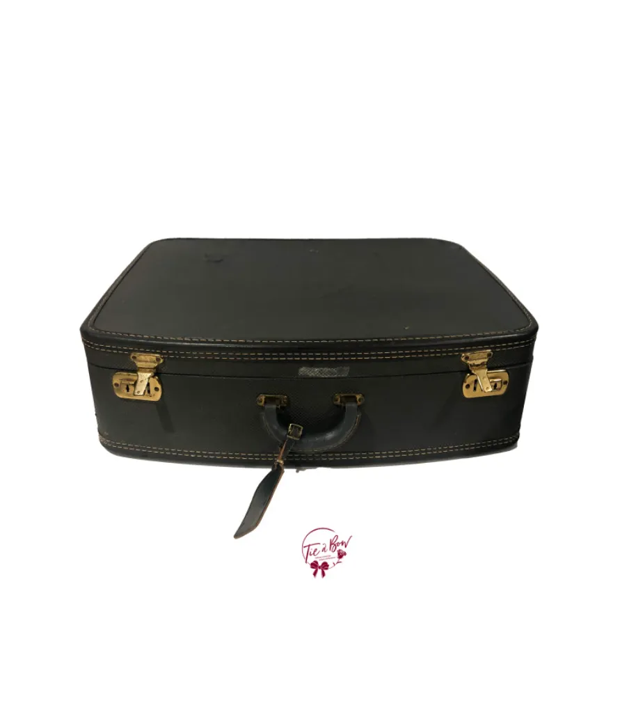 Gray Leather Luggage (Large)