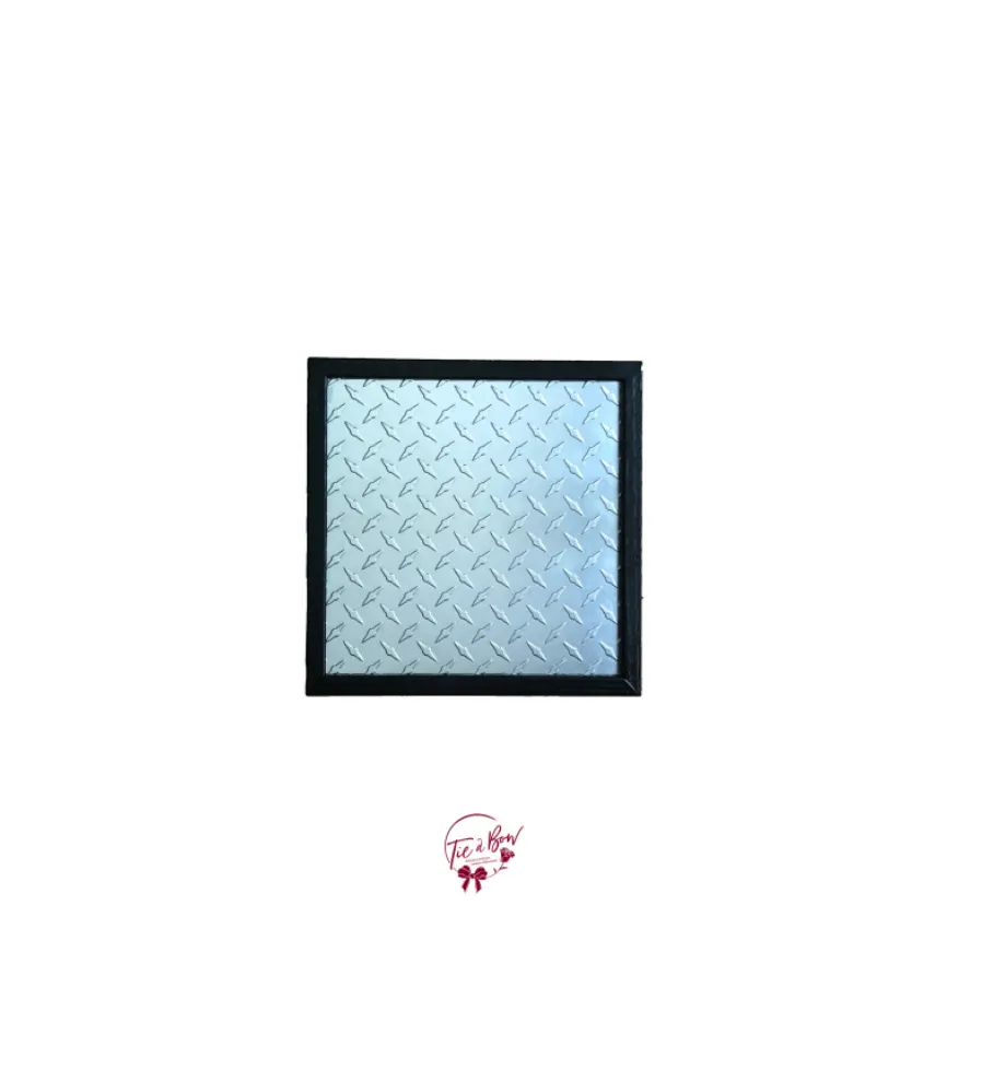 Diamond Tread Metal Black Tray
