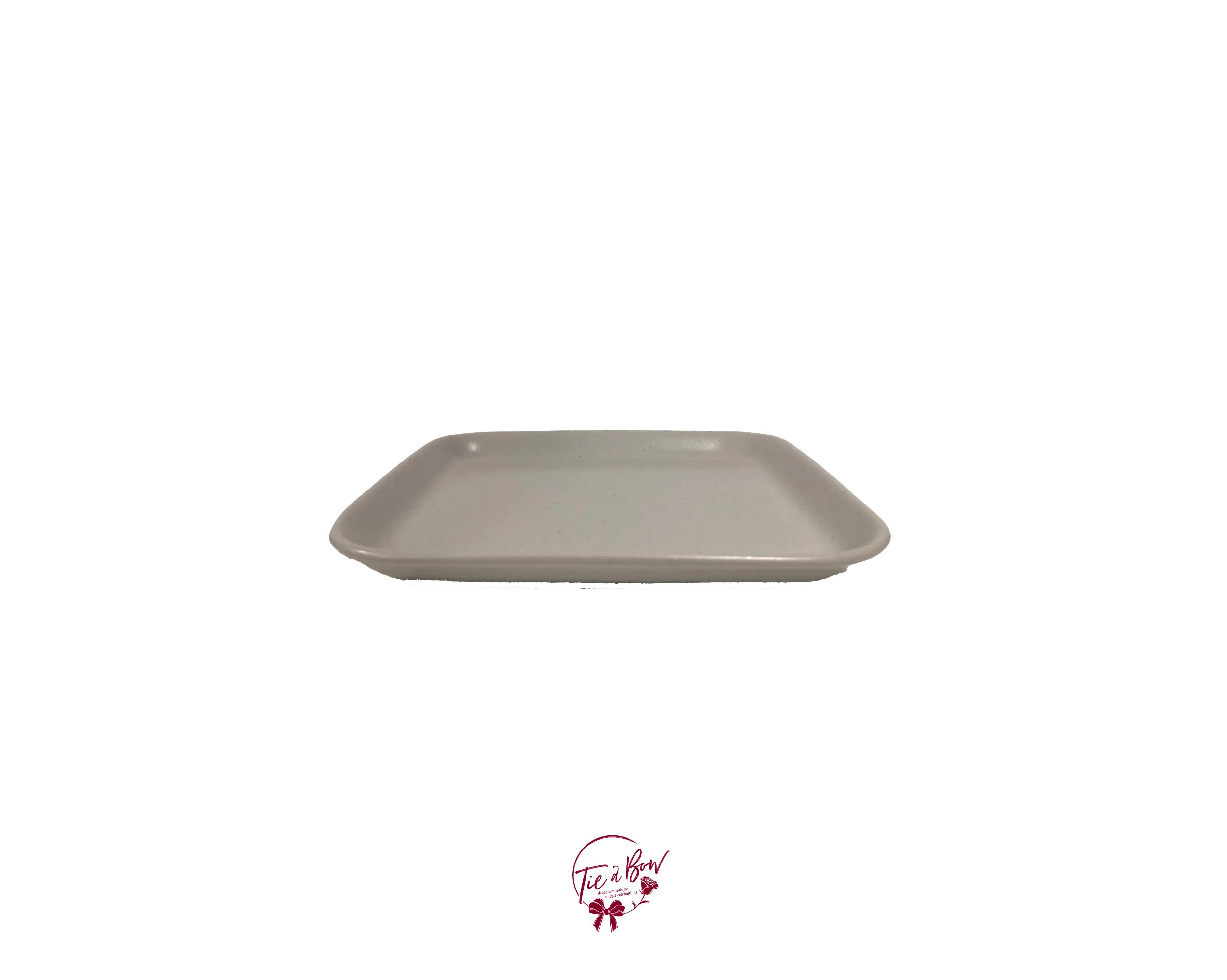 Light Gray Spotted Square Tray