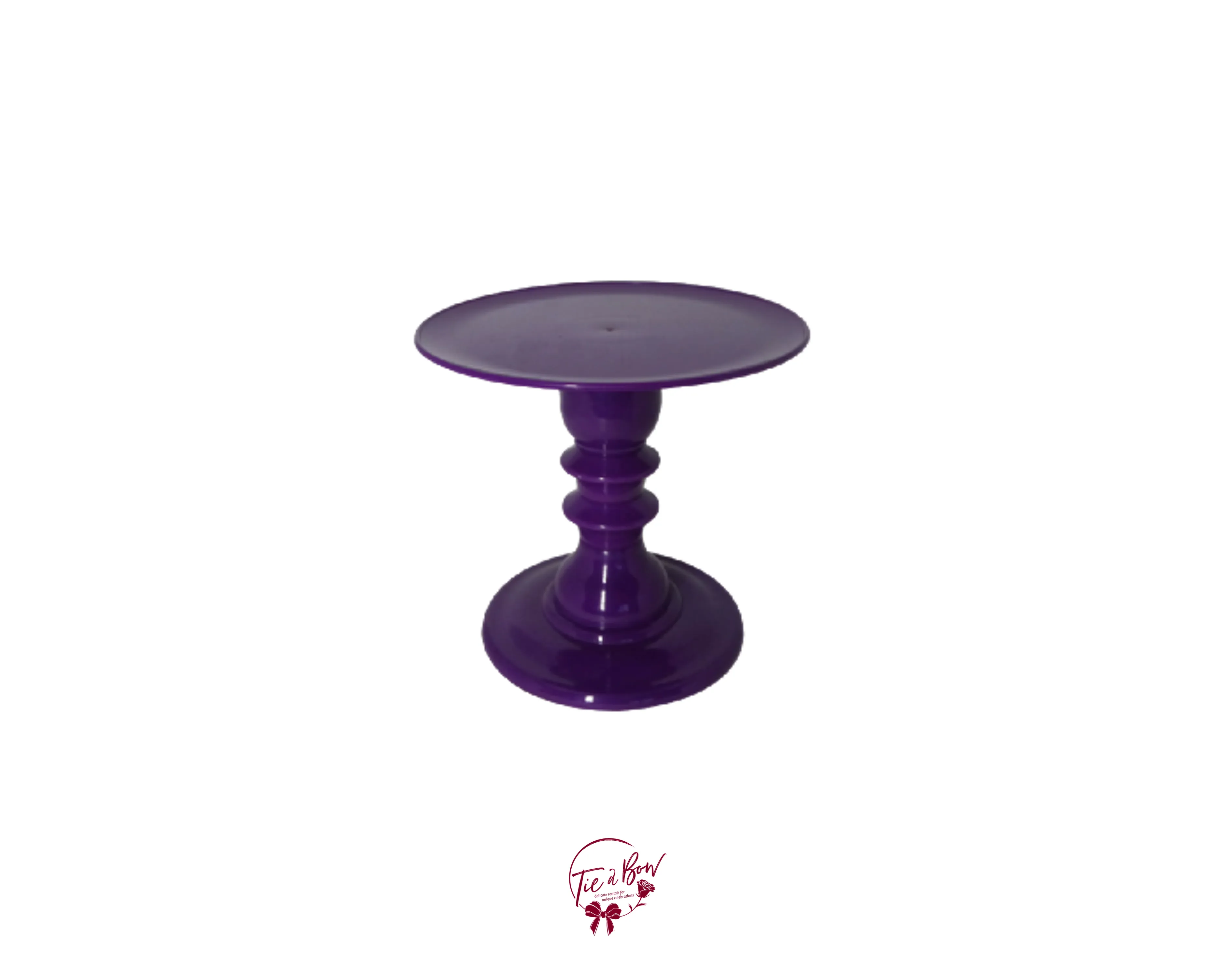 Plum Sobo Cake Stand: 7in W x 8in H