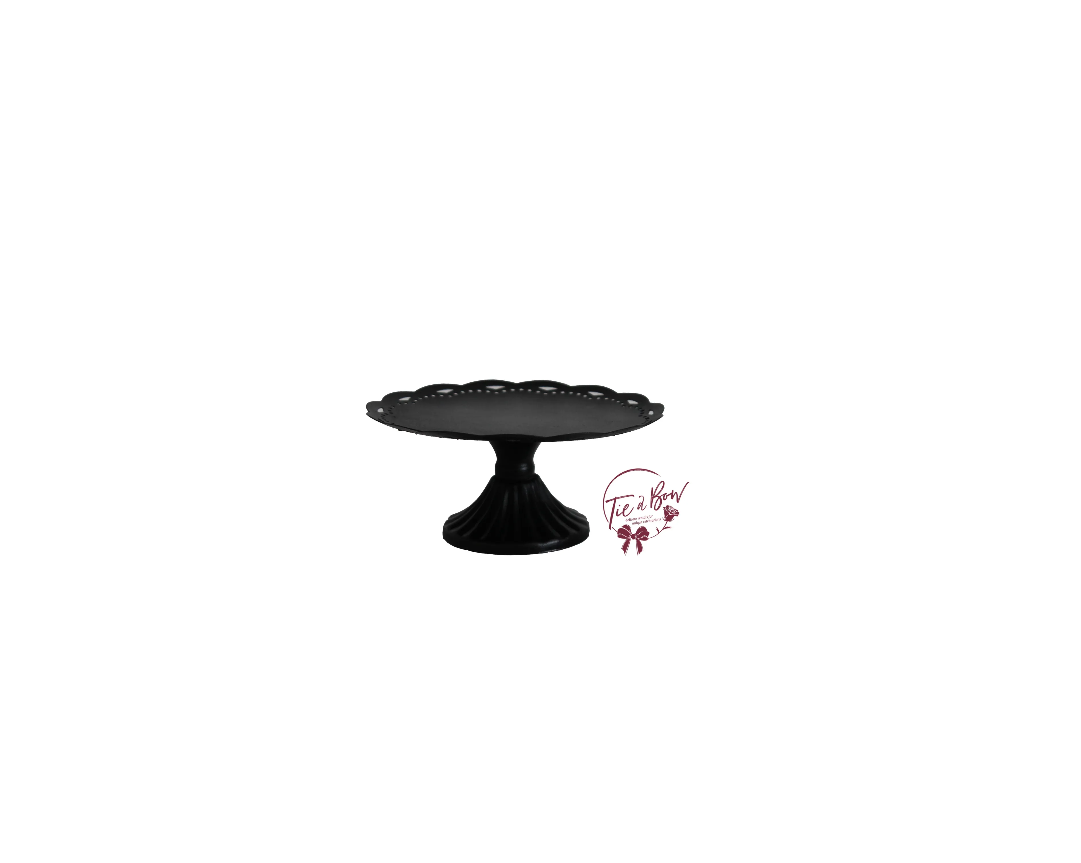 Black Lace Edge Metal Cupcake Stand