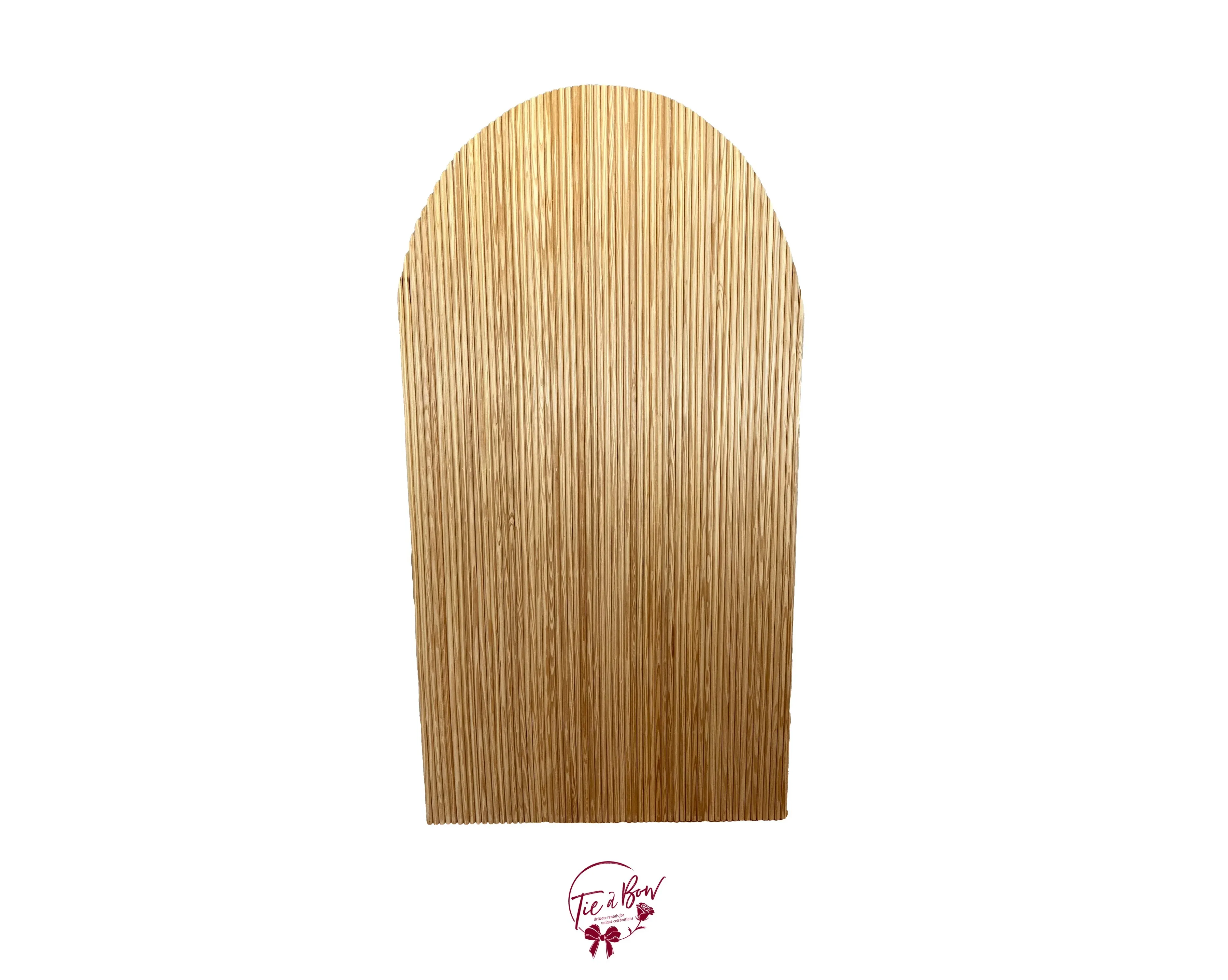 Light Wood Fluted Arch Backdrop - SOLD