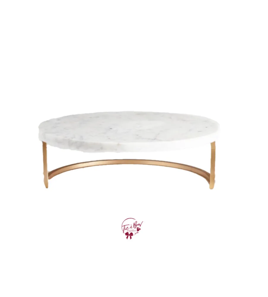Marble Cake Stand (Large): 13.5in W x 5.5in H