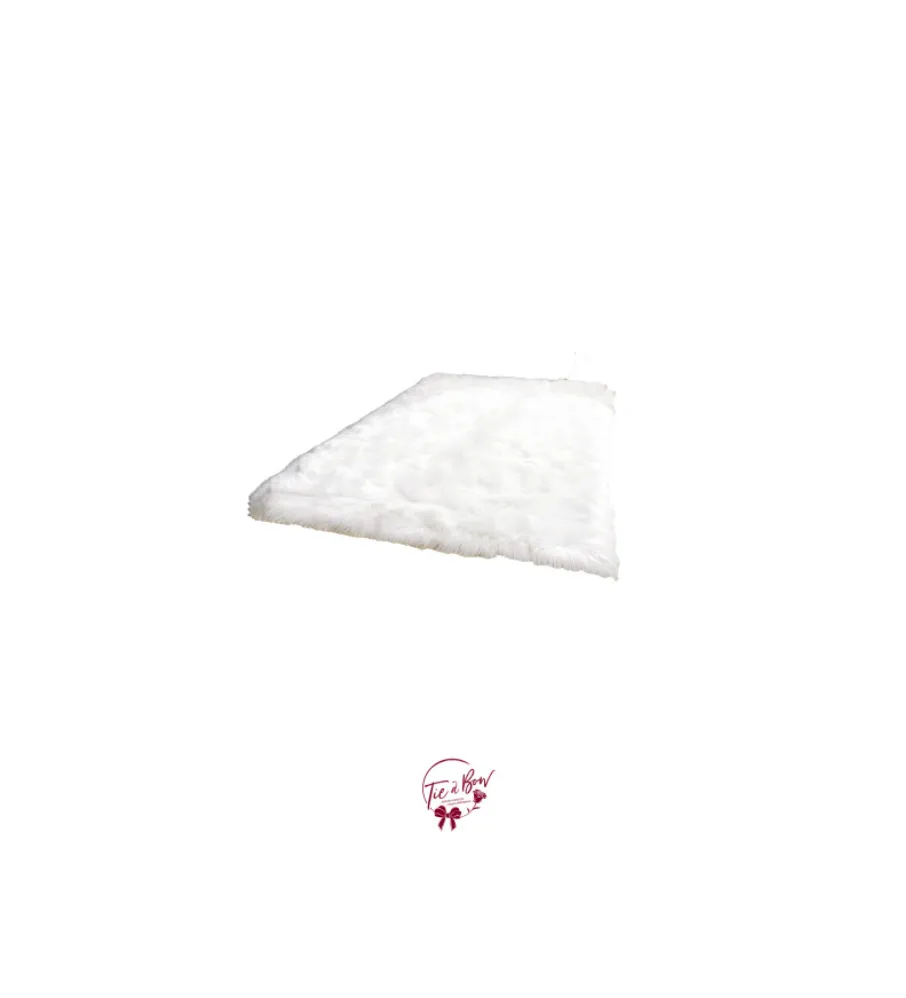 White Faux Sheepskin Area Rug