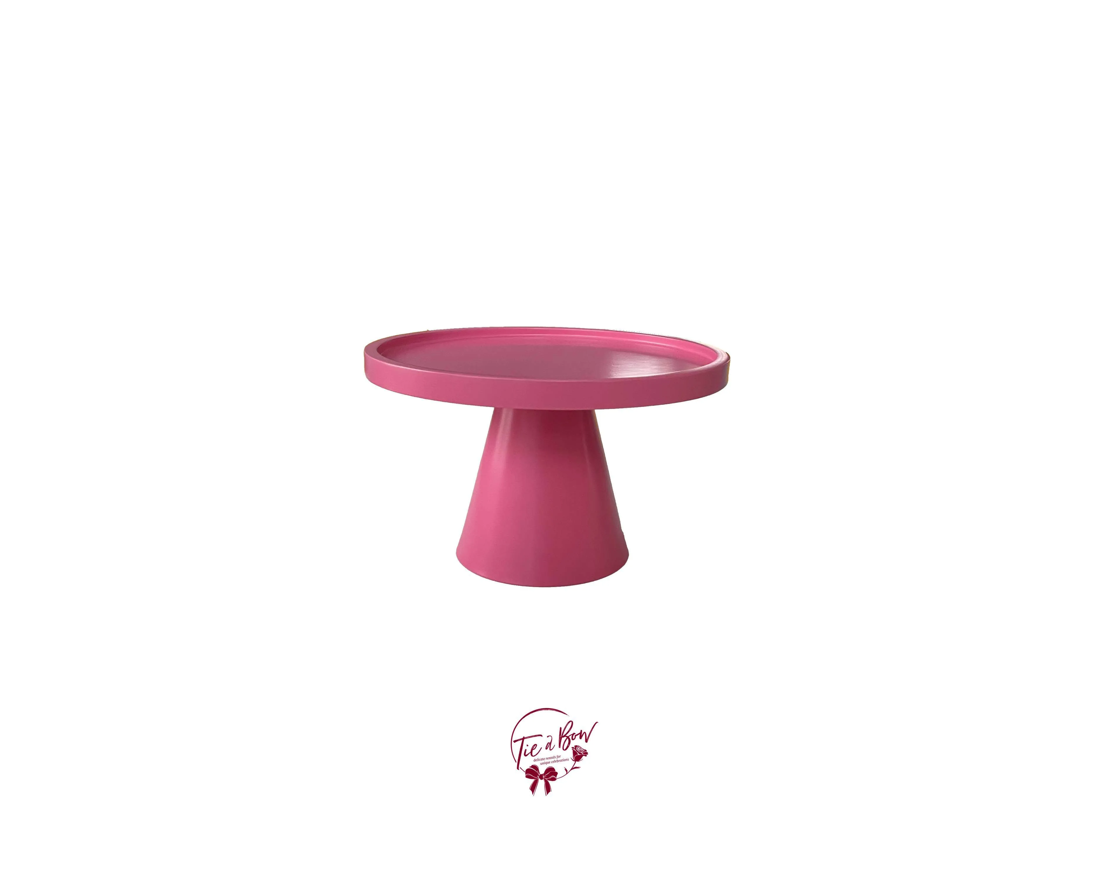 Pink Deco Cake Stand: 8.25in W, 5.5in H - SOLD
