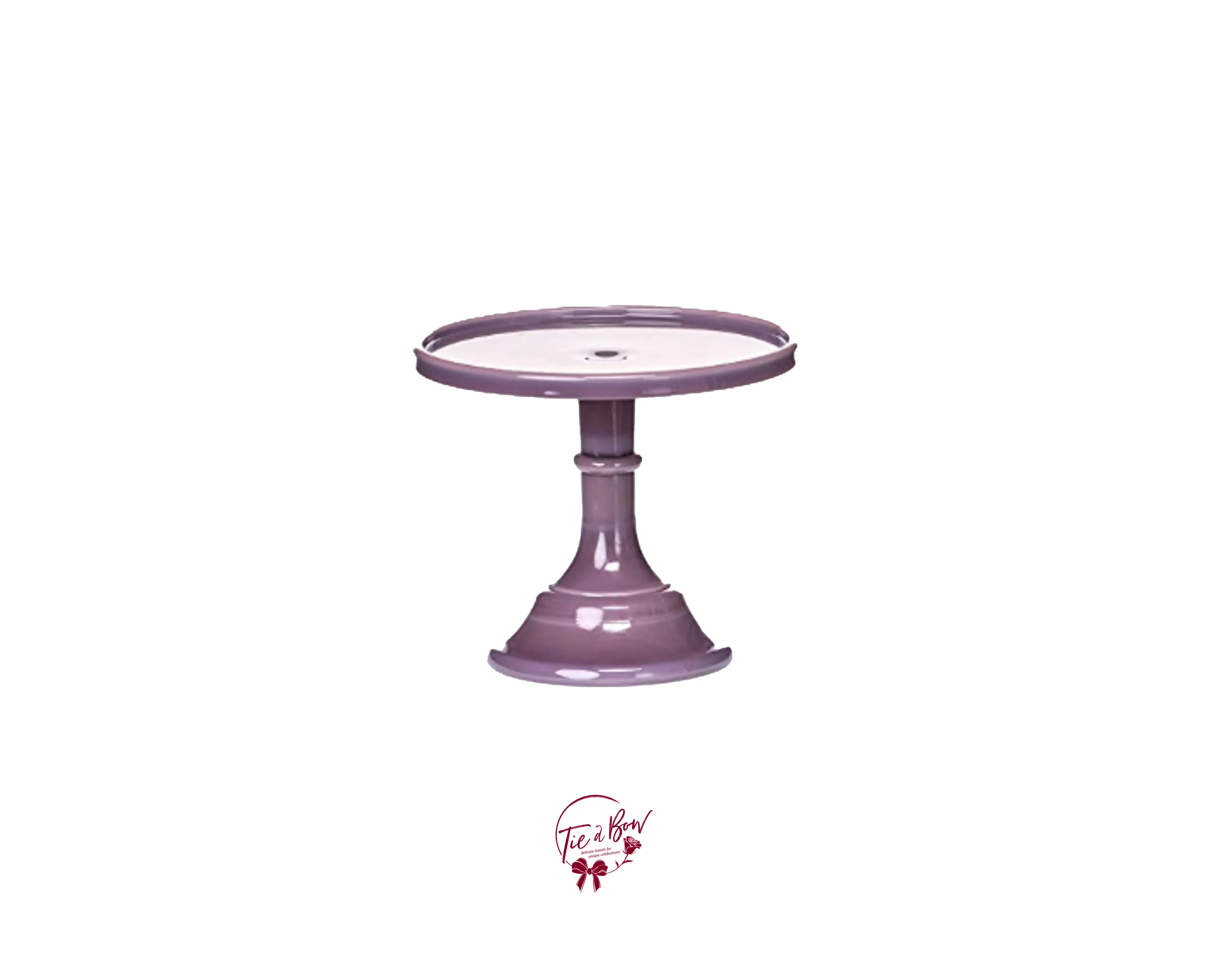 Eggplant Purple Clean Cake Stand: 6in W x 5.5in H