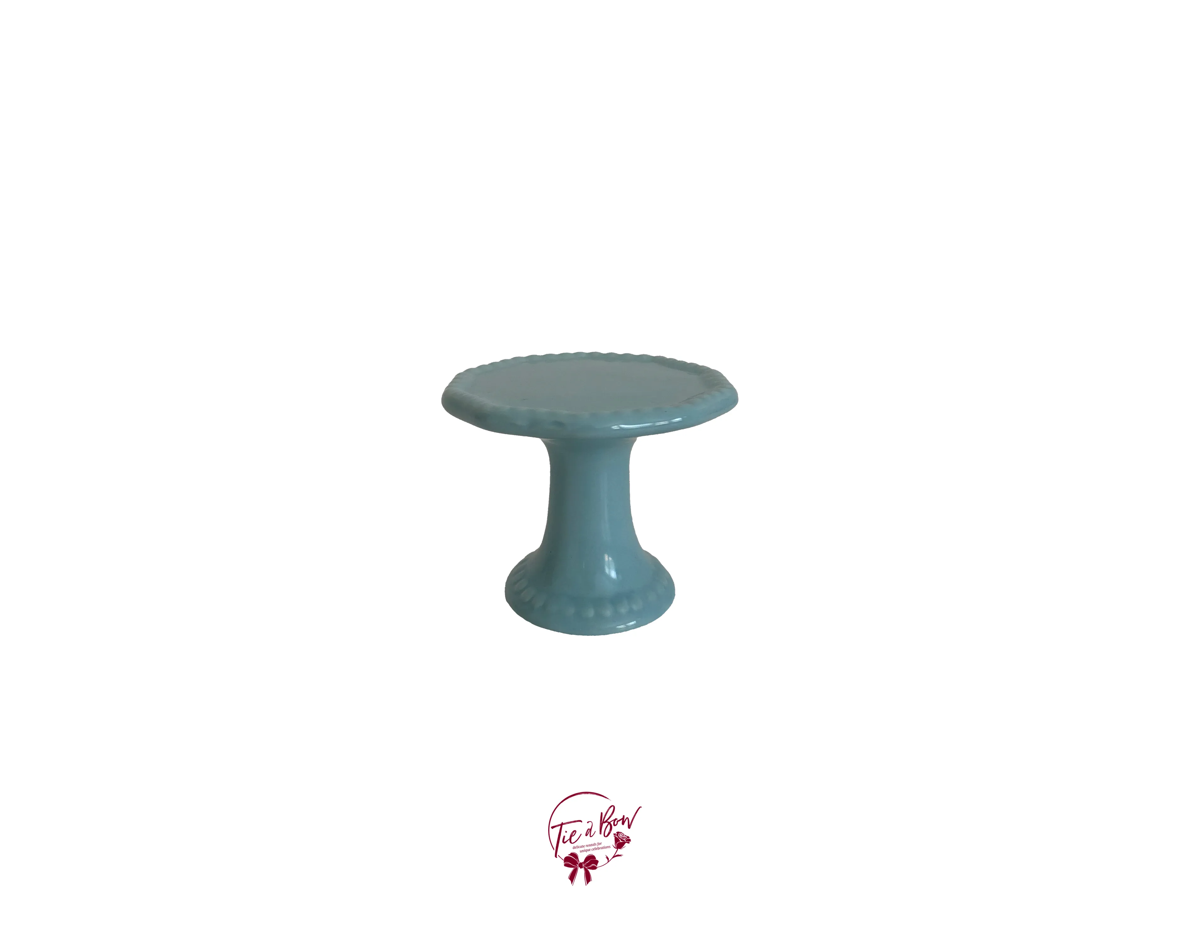 Paradise Blue Beaded Edge Cupcake Stand