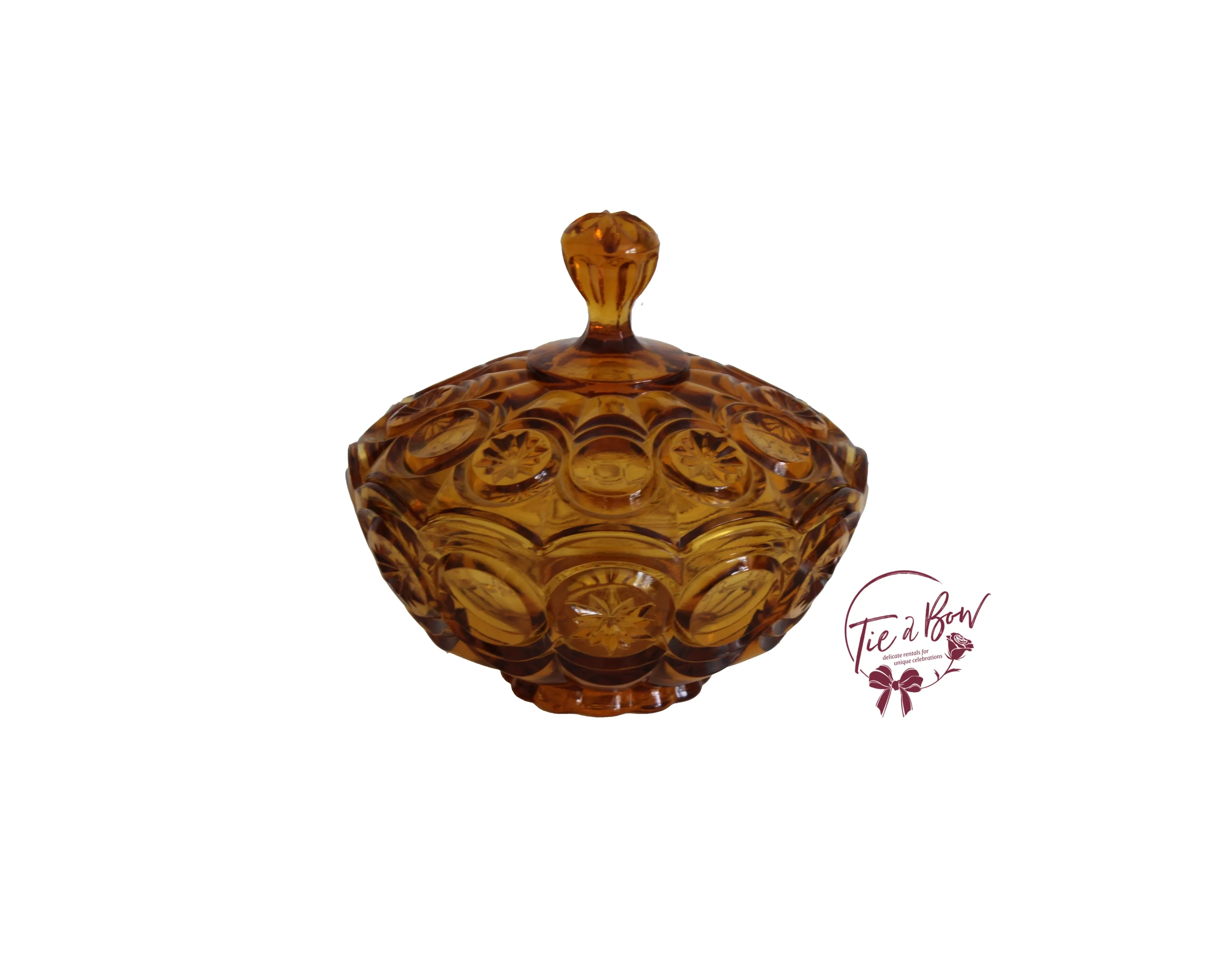 Amber Vintage Bowl With Lid