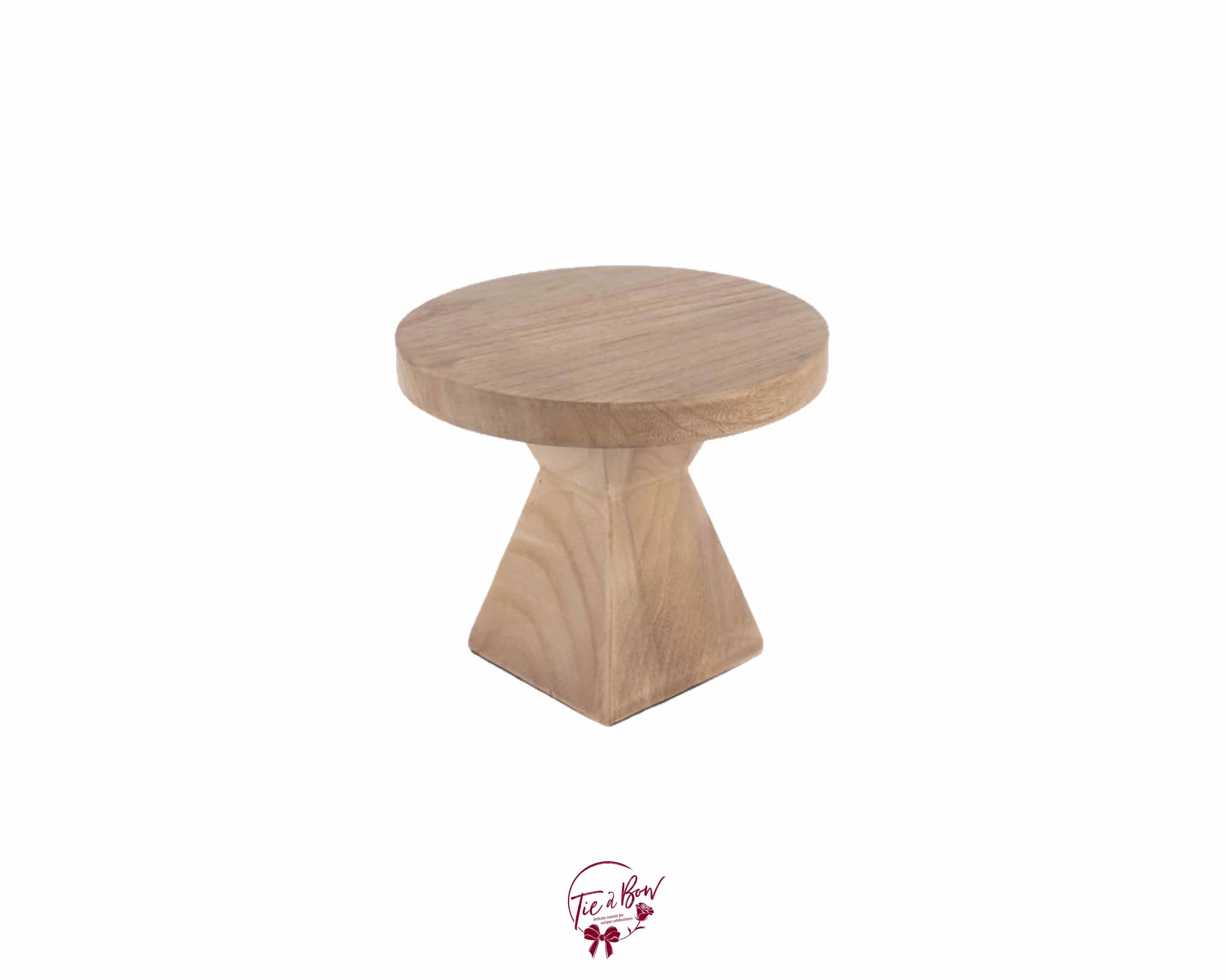 Wood Pyramid Cake Stand: 9.25in W x 8in H